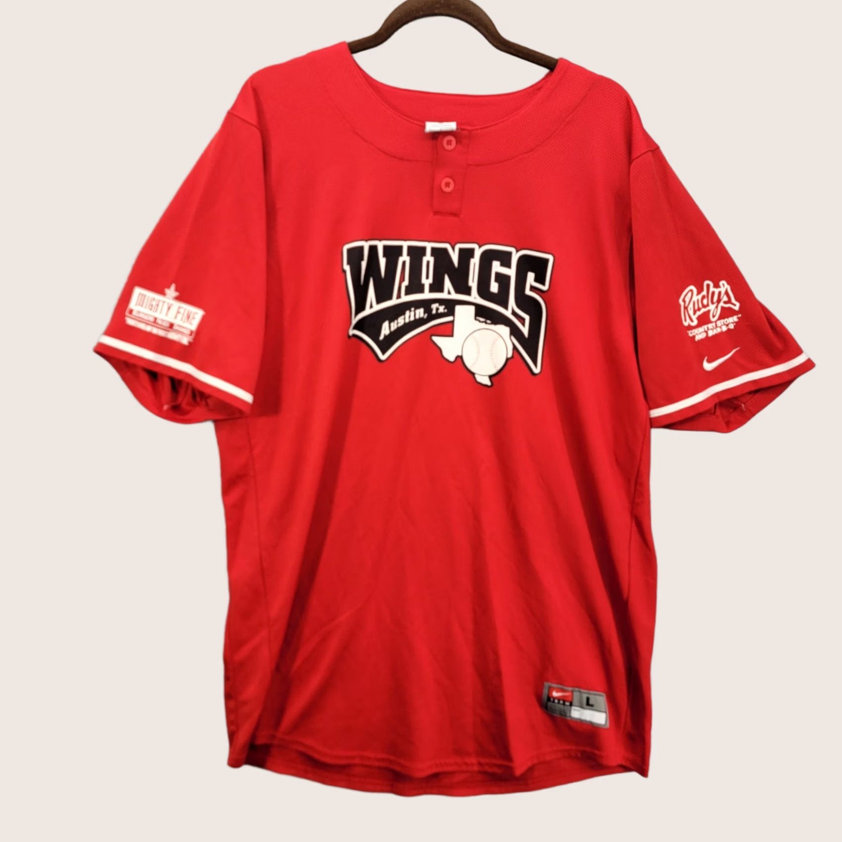 Nike Nike Wings Baseball jersey Large austin texas Mens Size US L / EU 52-54 / 3 - 1 Thumbnail