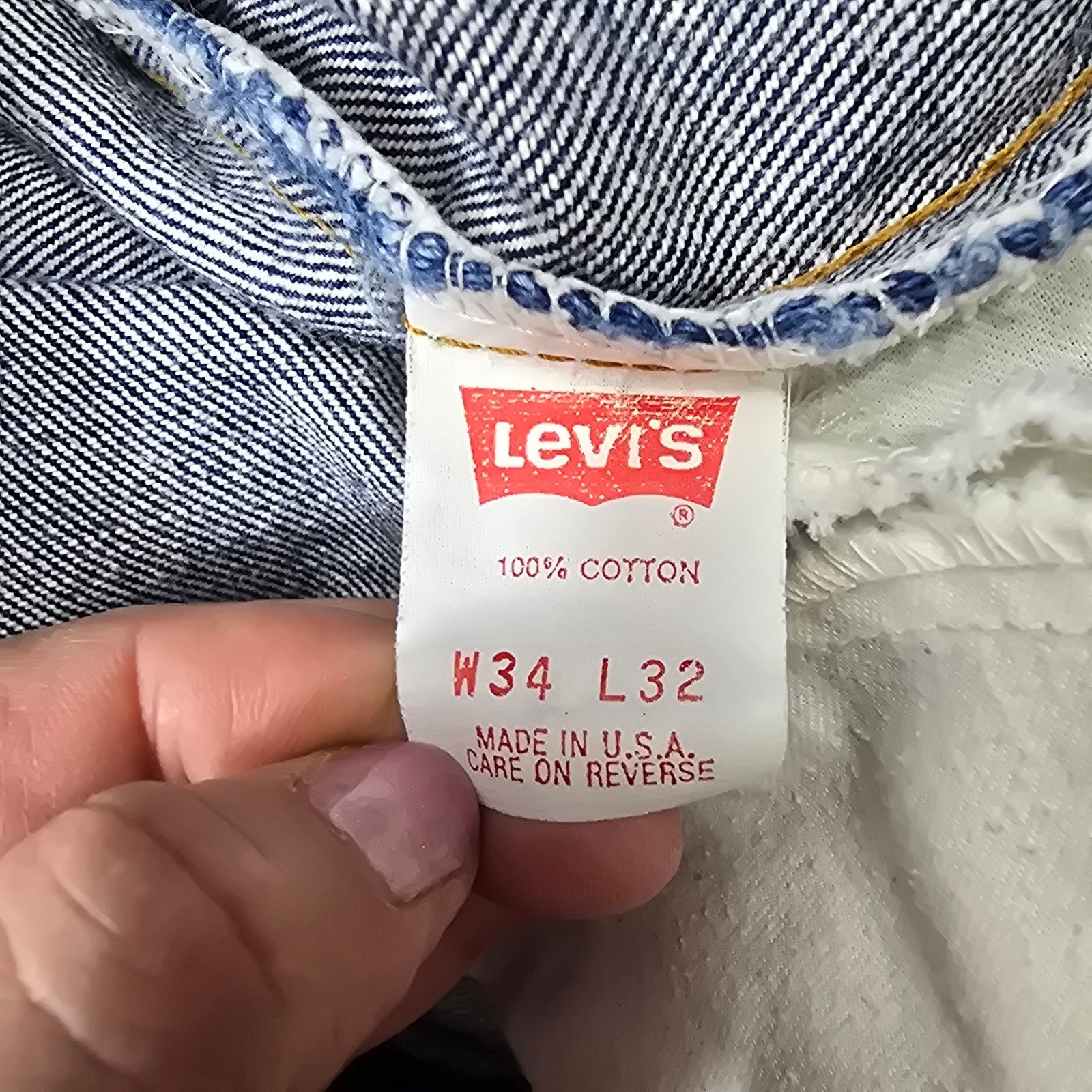 Levi's Vtg Levi's USA Made Orange Tab 506 Denim Jeans Size 34W 32L Size US 34 / EU 50 - 3 Thumbnail