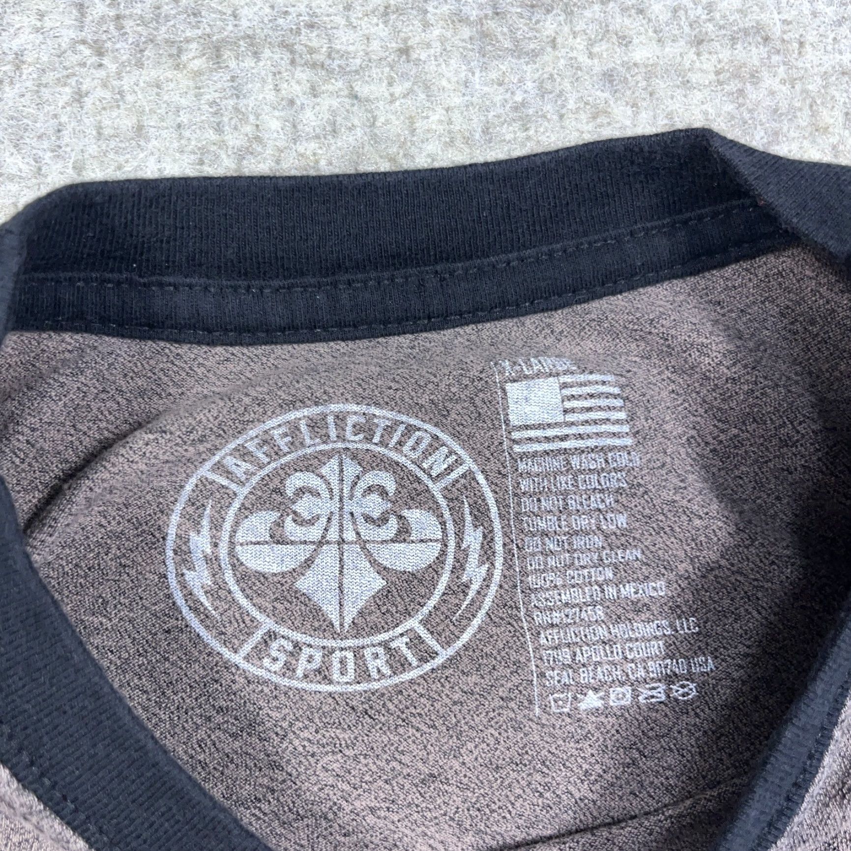 Affliction Affliction Shirt Men XL Black Gray Tee Live Fast MMA Sports Division Adult Size US XL / EU 56 / 4 - 3 Thumbnail