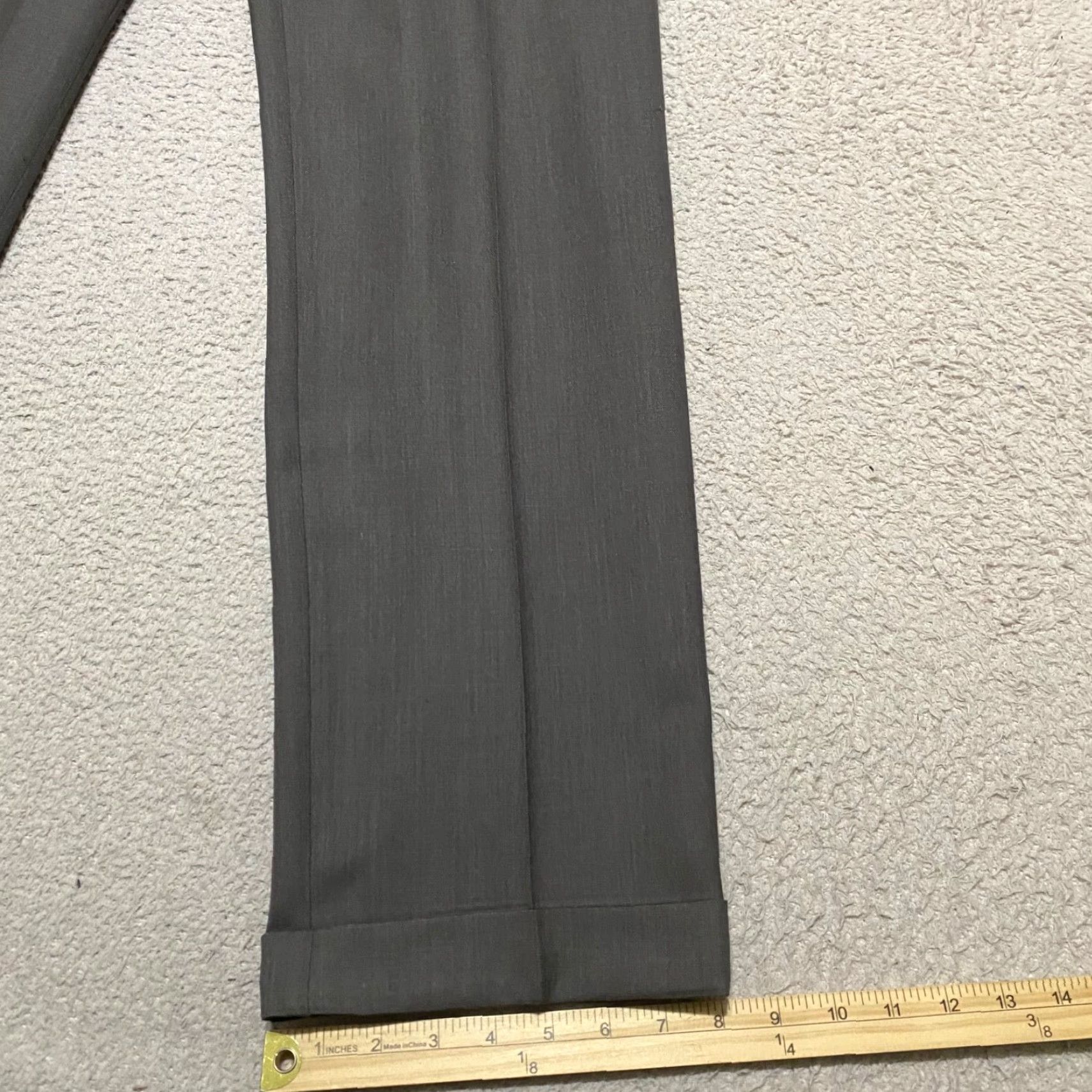 Ralph Lauren Lauren Ralph Lauren Mens Dress Pants Gray Straight Pleated 34x32 Regular Front Front Style Pants Men Gray Leather? Size US 34 / EU 50 - 4 Thumbnail