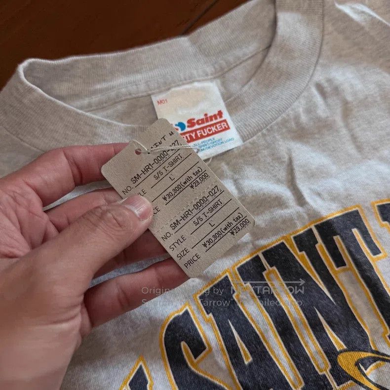 Saint Michael Saint Michael American Cartoon Grey Angel Washed Worn Shor Size US XL / EU 56 / 4 - 4 Thumbnail