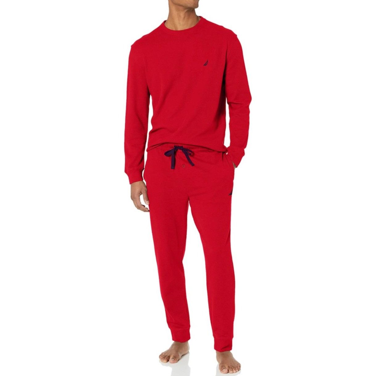Nautica Men's Waffle Pajama Pant Set Red Size Large NWT
