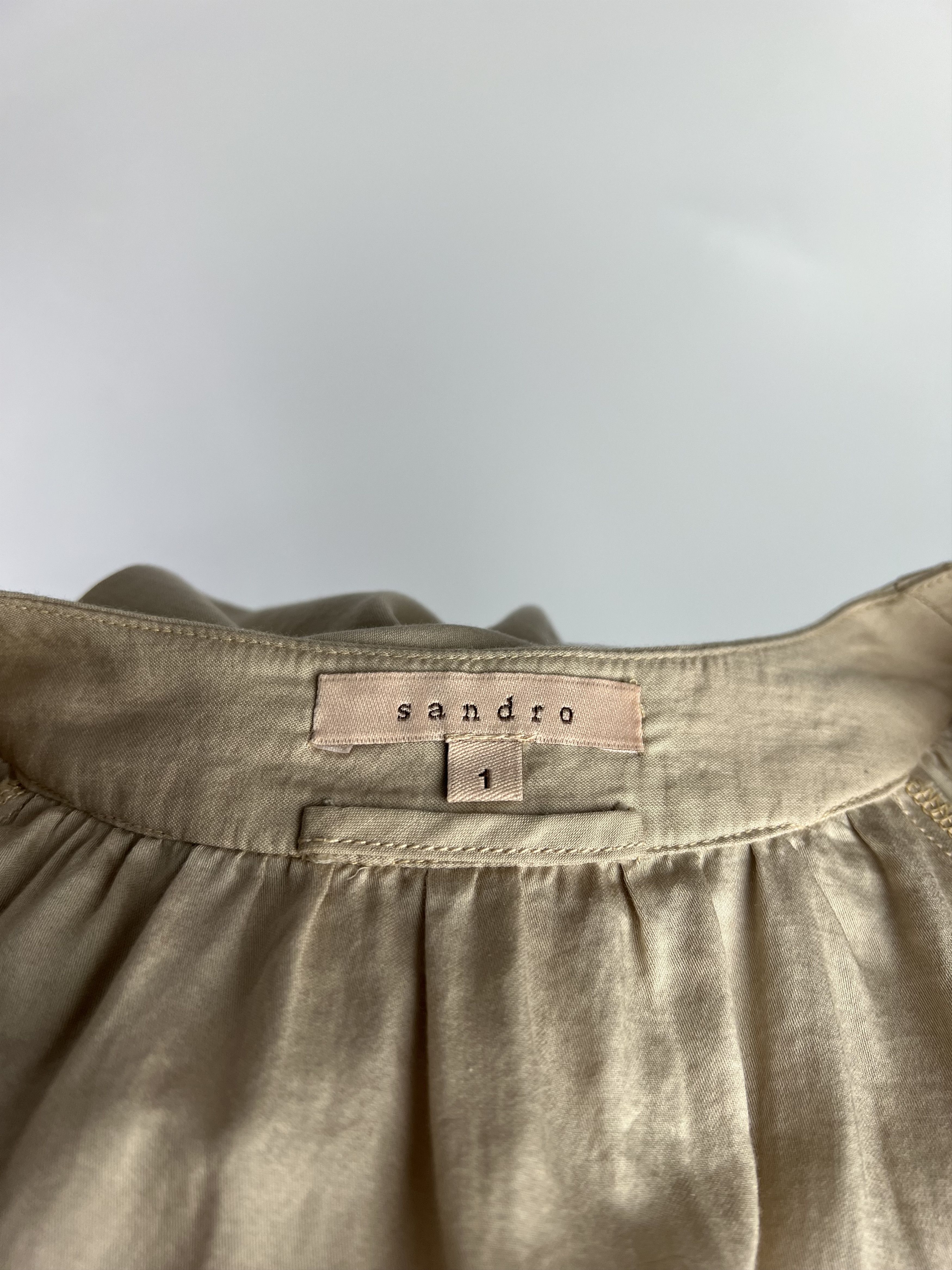 Sandro Sandro Vintage Beige Cotton Dress Size 1 Size S / US 4 / IT 40 - 9 Thumbnail