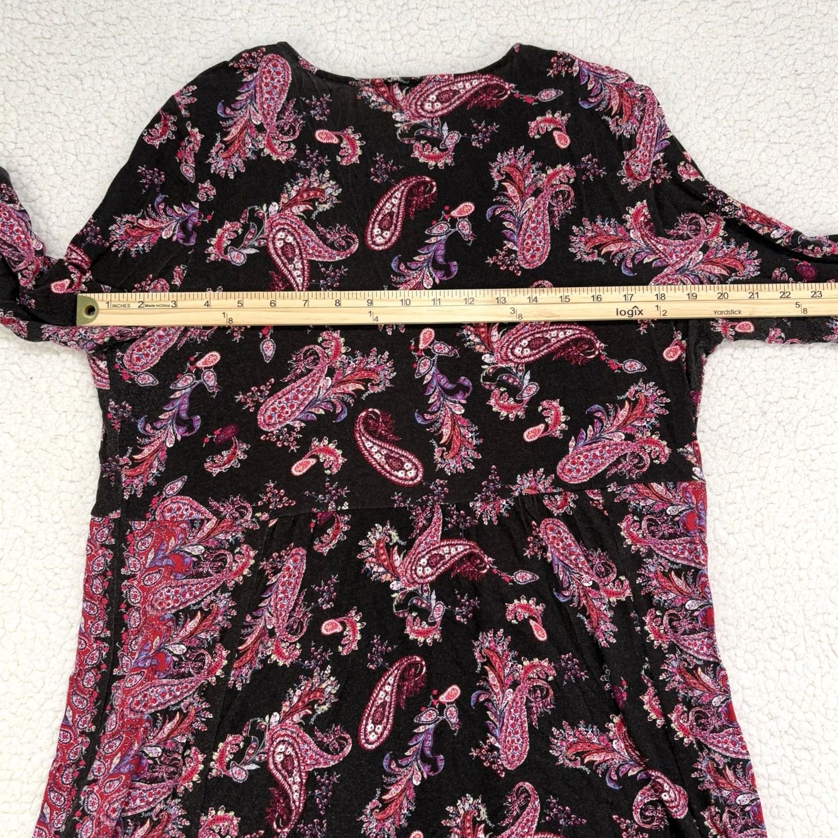 J. Jill J Jill Wearever Collection Pink Black Paisley Tunic Top Mini Dress Size M Size M / US 6-8 / IT 42-44 - 6 Thumbnail