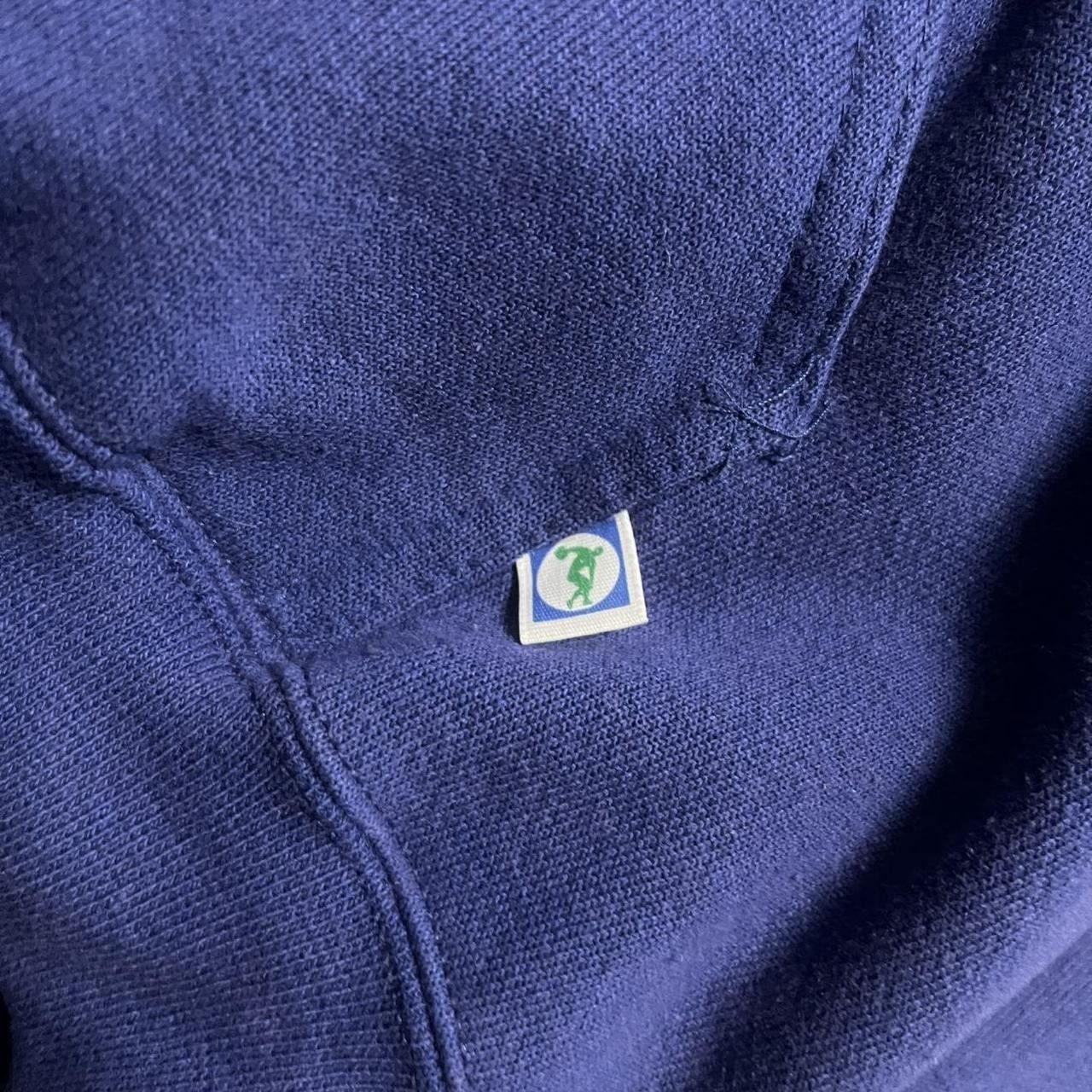 Other Vintage Y2K Blank Made In USA 90s/80s Blue ZipUp Hoodie! Size US XL / EU 56 / 4 - 2 Thumbnail