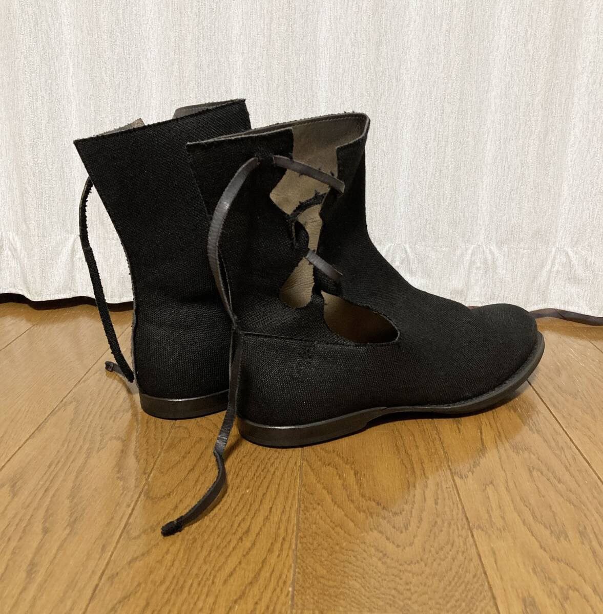 Cherevichkiotvichki × Yohji Yamamoto Yohji x CHEREVICHKIOTVICHKI side lace boots Size US 11 / EU 44 - 2 Thumbnail