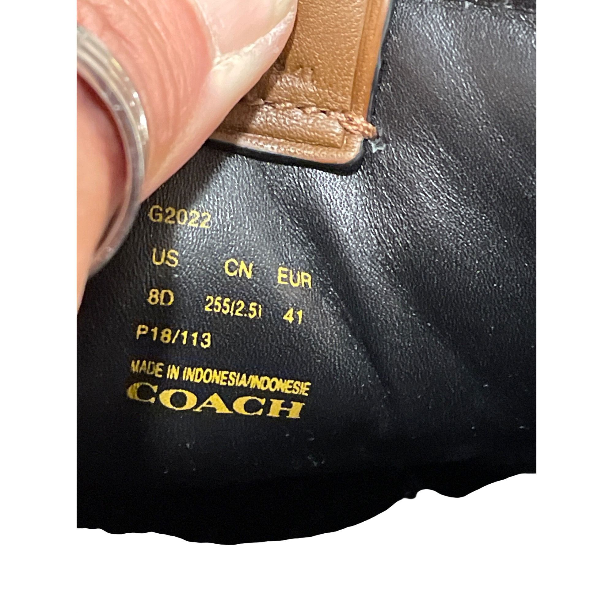 Coach Coach wms black leather low top shark embroided Lightning sn Size US 8 / IT 38 - 8 Thumbnail