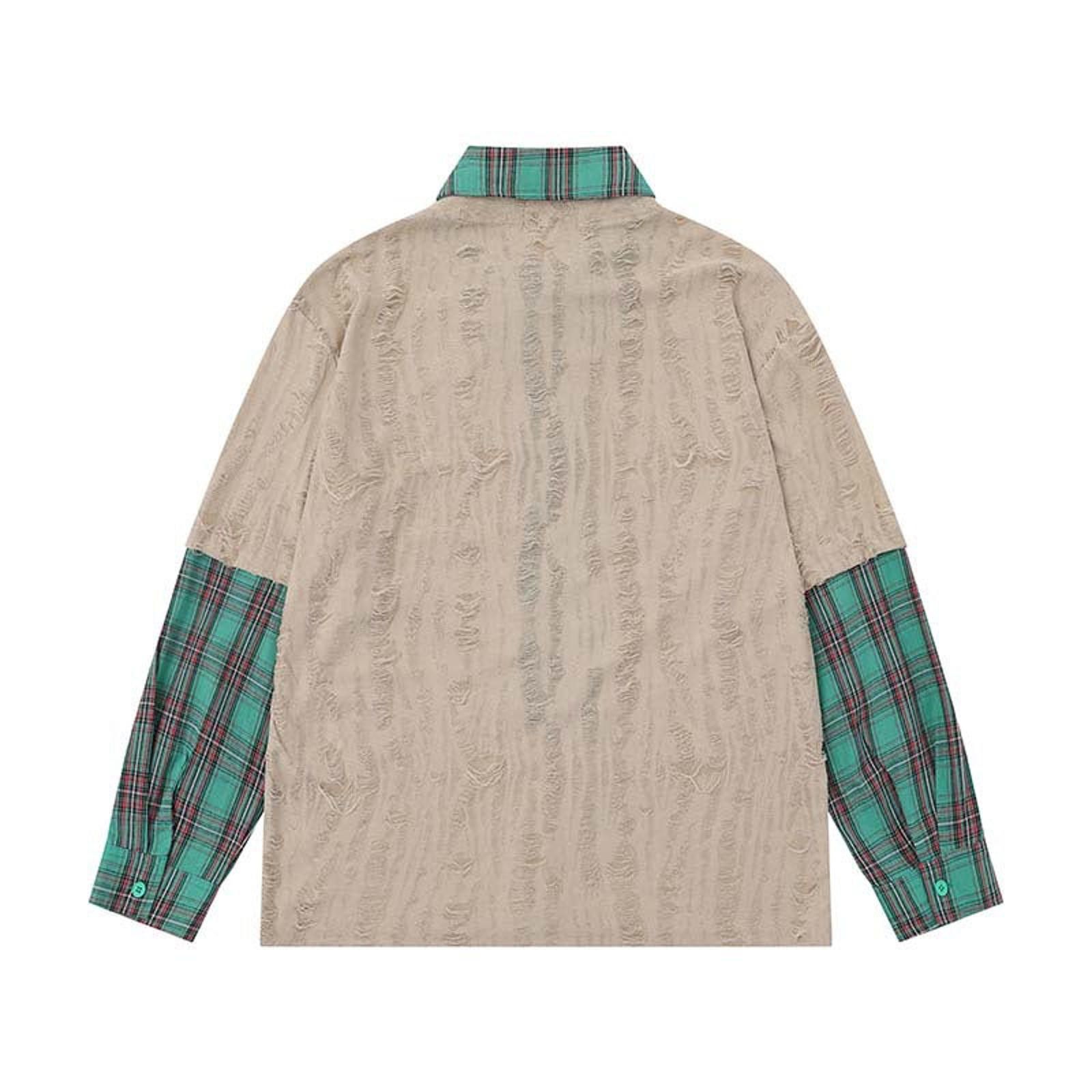 Other Plaid-Collar Faux-Layer Graffiti Typography Shirt Size M / US 6-8 / IT 42-44 - 2 Thumbnail