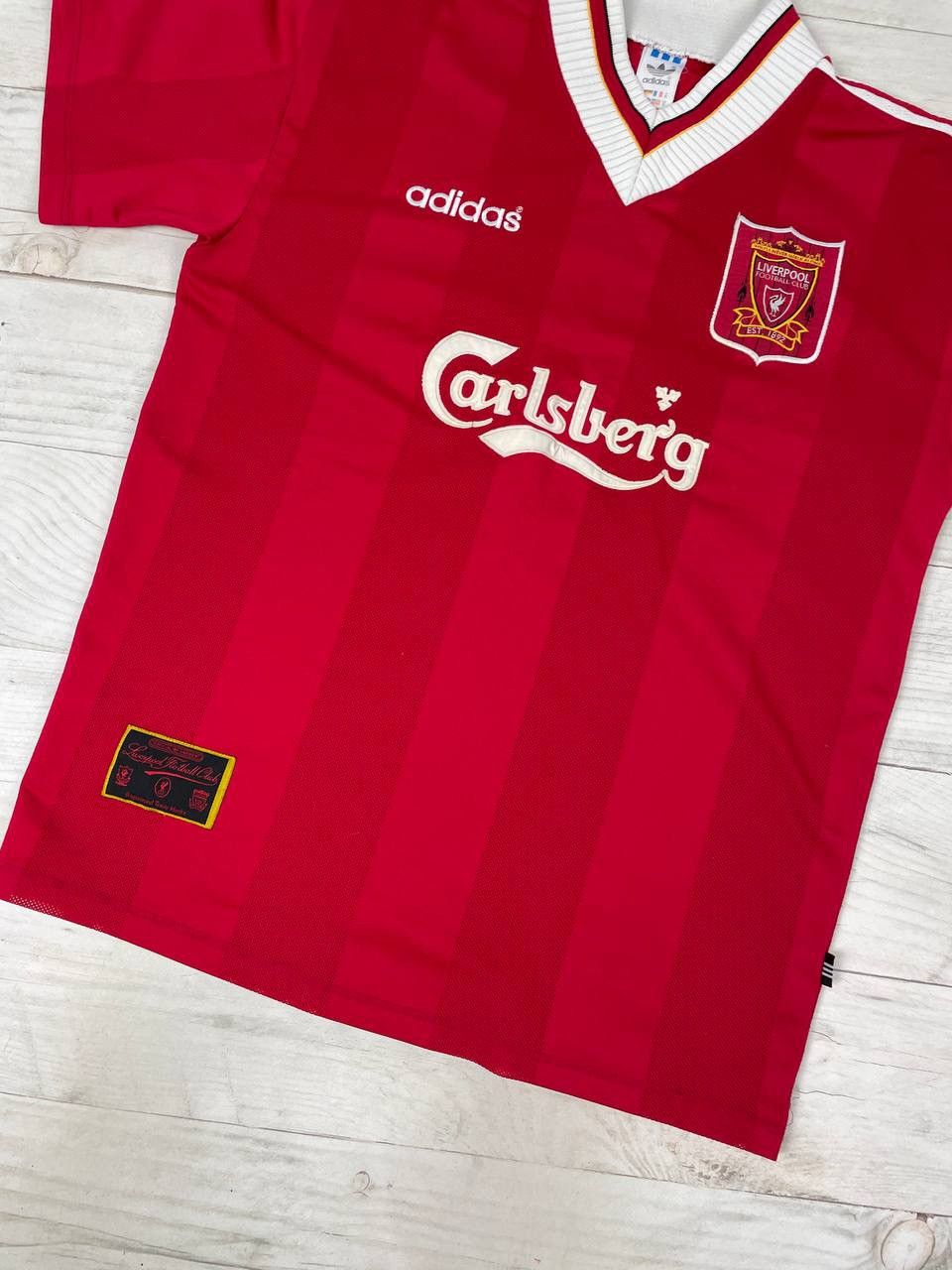 Adidas Vintage Adidas Liverpool 1995 1996 Home Shirt Soccer Jersey Size US XL / EU 56 / 4 - 3 Thumbnail