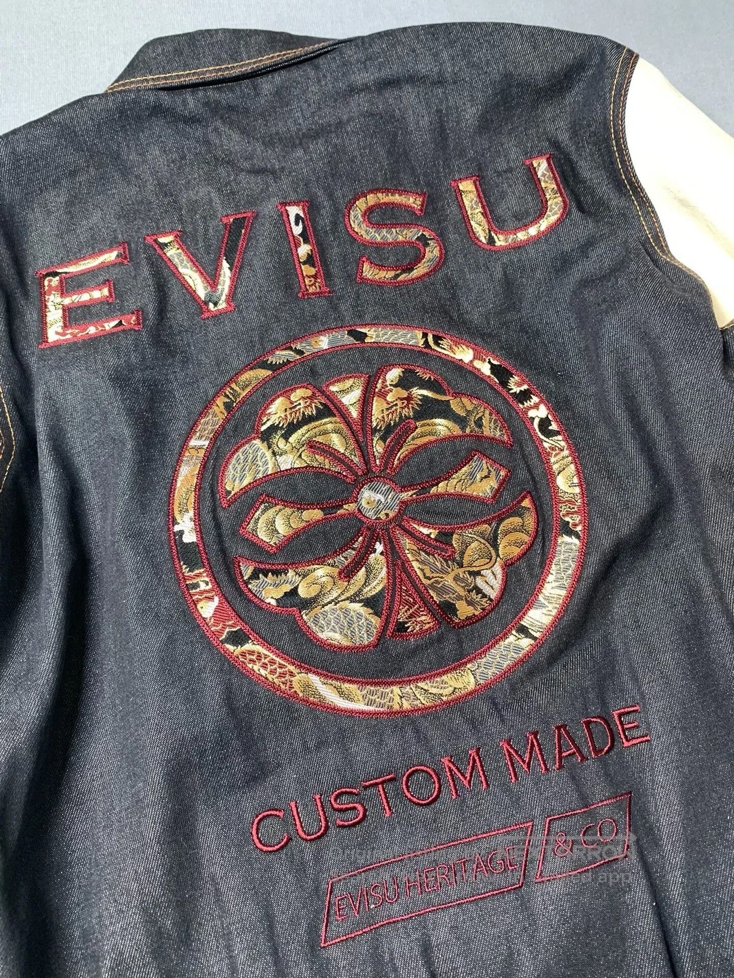 Evisu Evisu Denim Baseball Coach Jacket. Size US L / EU 52-54 / 3 - 1 Thumbnail