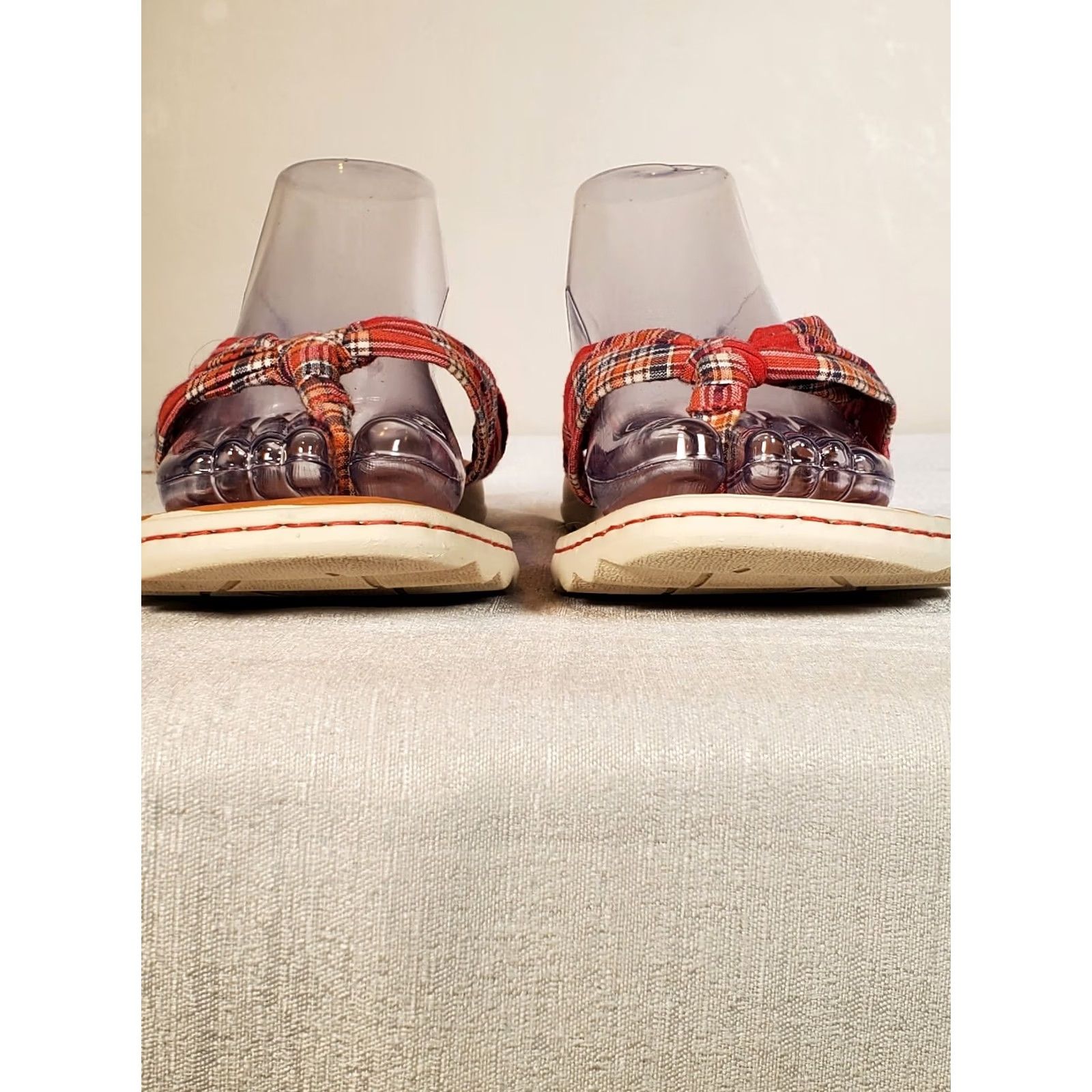 Vintage Børn Tide Plaid Fabric Thong Flip Flops Sandals Women's Size US 9.5 Multi 6899690 Size US 10 / IT 40 - 5 Thumbnail