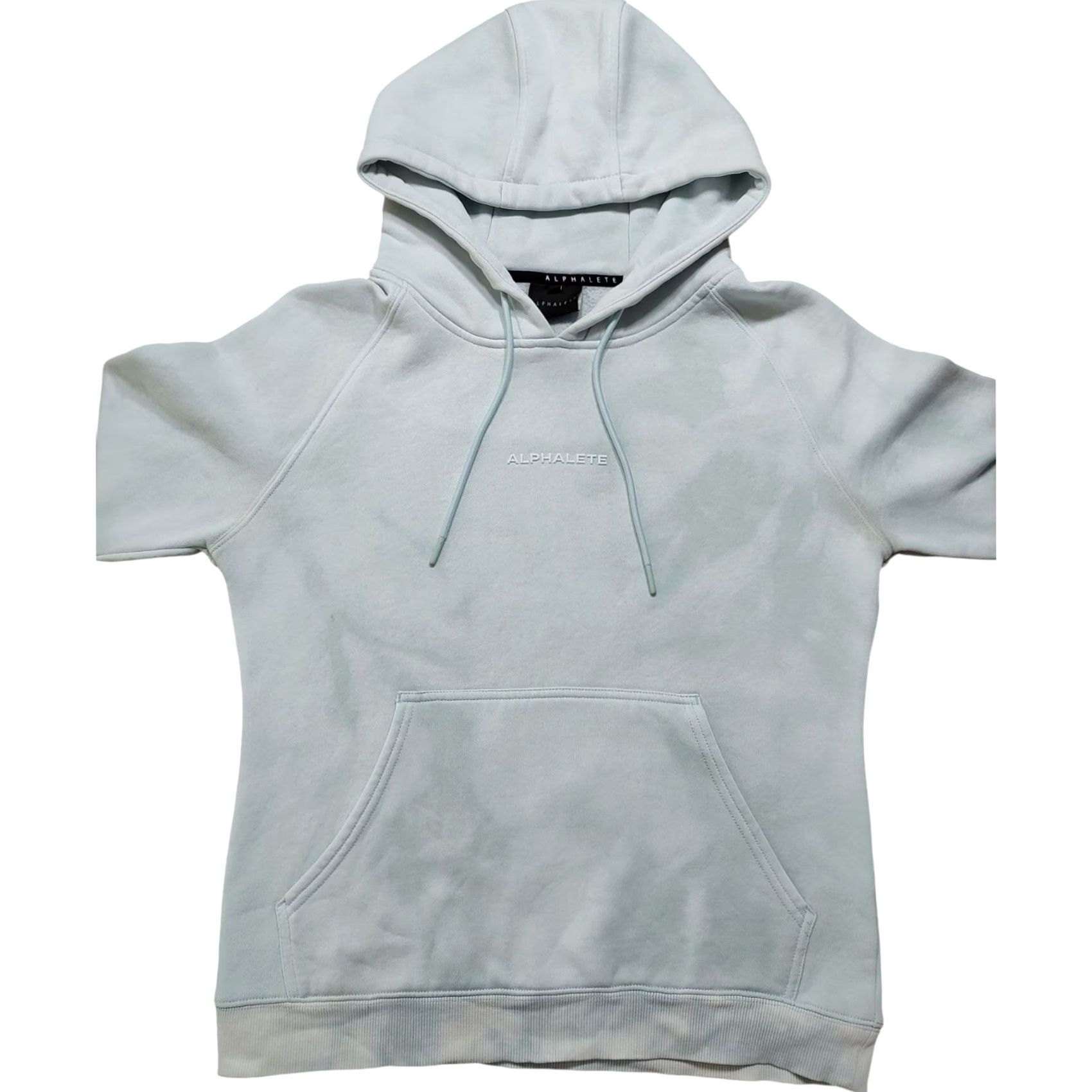 Vintage VINTAGE ALPHALETE Hoodie Womens M Blue Acid Wash Tie Dye Sweatshirt Pullover Logo Size M / US 6-8 / IT 42-44 - 2 Thumbnail
