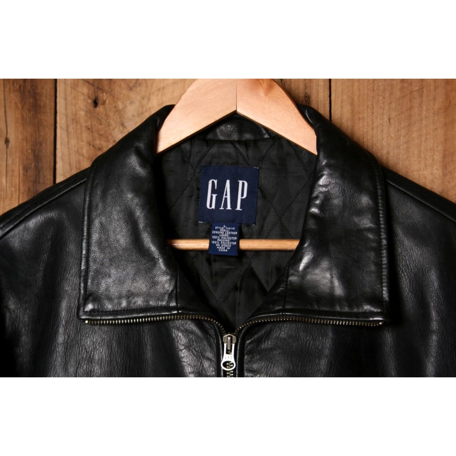 GAP Leather Jacket 1990s L OLD GAP 90s GAP Leather Men's Car Coat