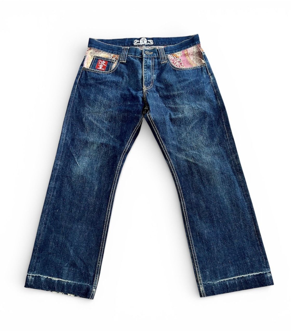 Japanese Brand VINTAGE SKULL JAPANESE TRADITIONAL SELVEDGE KODAMA JEANS Size US 34 / EU 50 - 2 Thumbnail