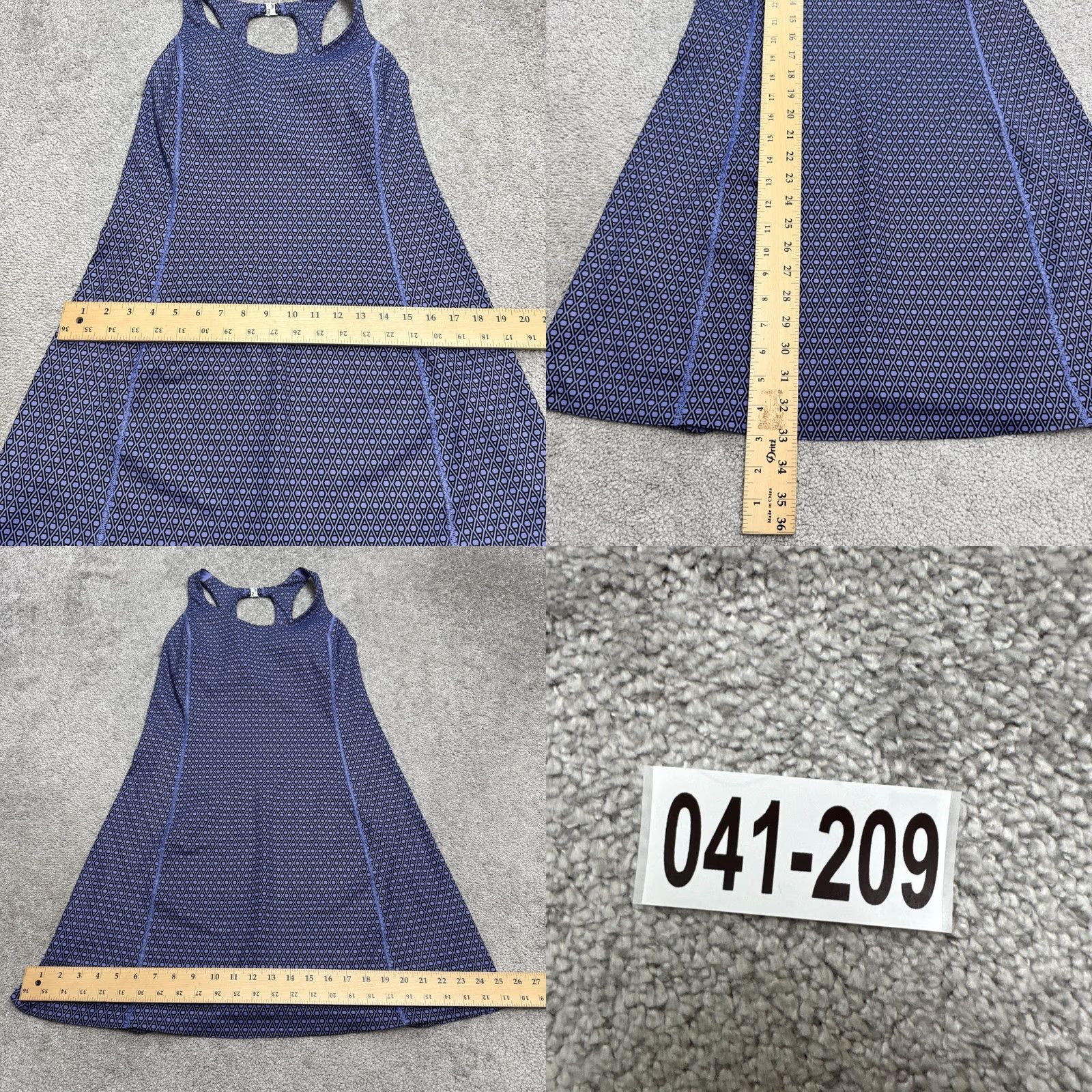 Athleta Athleta Ultimate Ease Racerback Midi Shift Dress Womens Small Purple Geometric Size S / US 4 / IT 40 - 9 Thumbnail