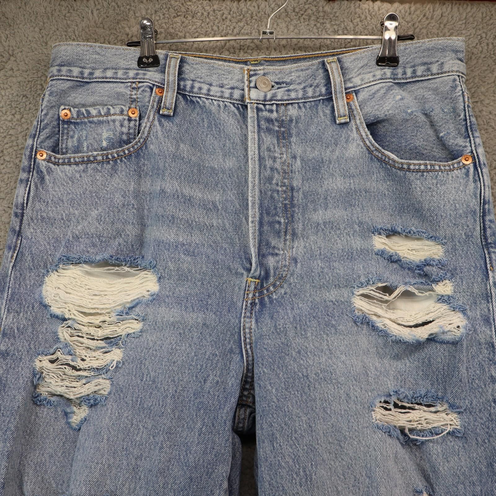 Levi's Levis Ribcage Straight Ankle Jeans Women 32x27 (25) Distress Size 32" / US 10 / IT 46 - 4 Thumbnail