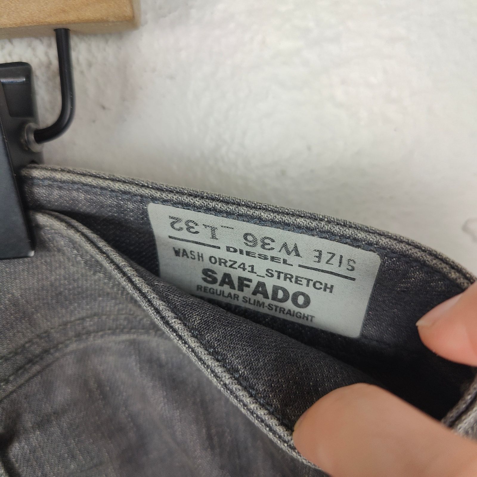 Diesel Diesel Safado Jeans Mens 36x32 Gray Slim Straight Leg Cotton Size US 36 / EU 52 - 9 Thumbnail