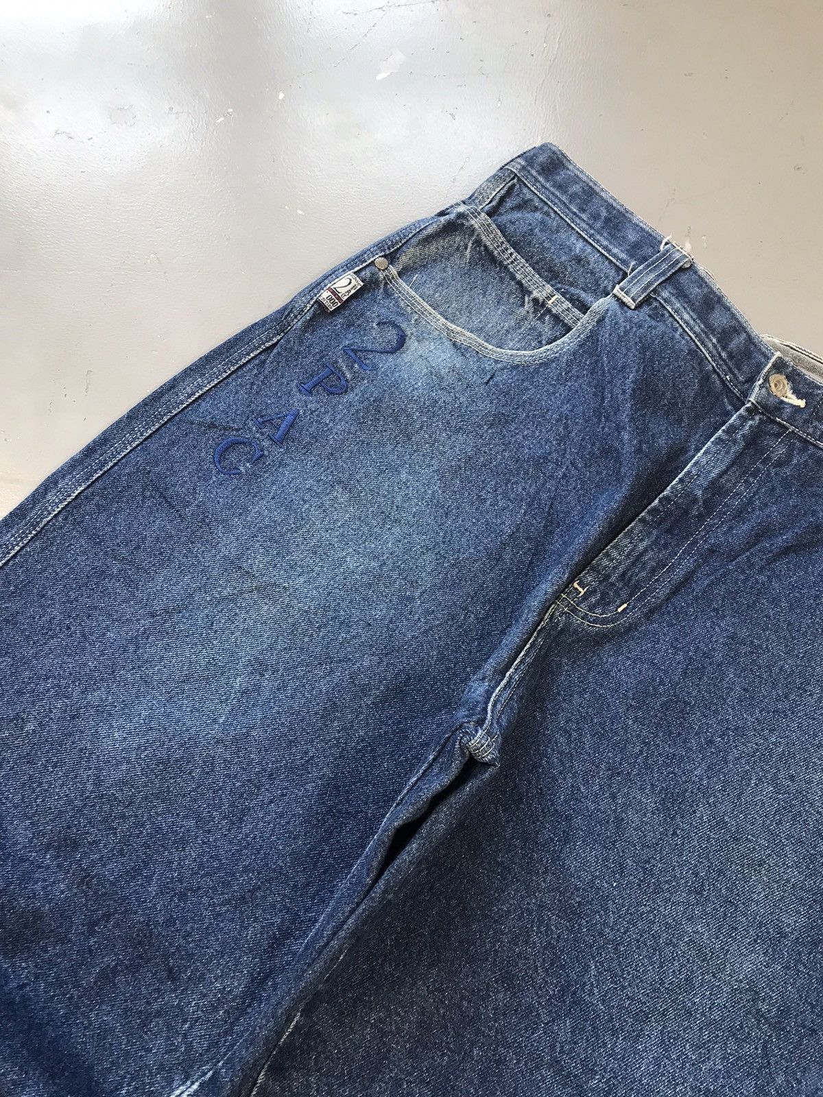 Southpole × Vintage Vintage 2 pac SpellOut embroidered denim Size US 39 - 4 Thumbnail