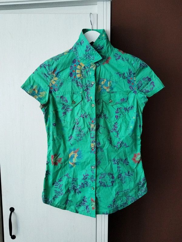 Vintage × Wrangler Wrangler vintage shirt short sleeve Size S / US 4 / IT 40 - 1 Thumbnail