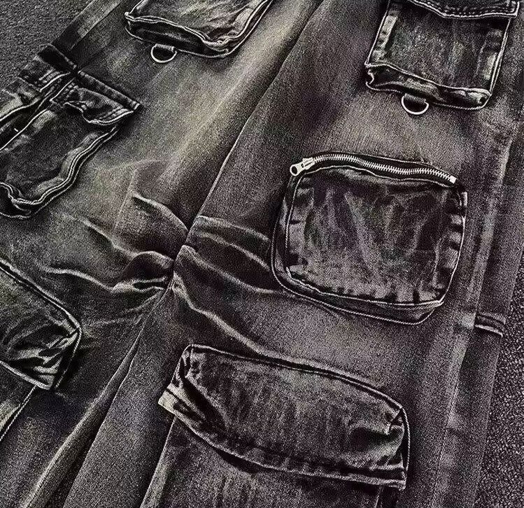 Japanese Brand × Jean Multi-pocket Bottom Belt Baggy Jean Size US 32 / EU 48 - 6 Thumbnail