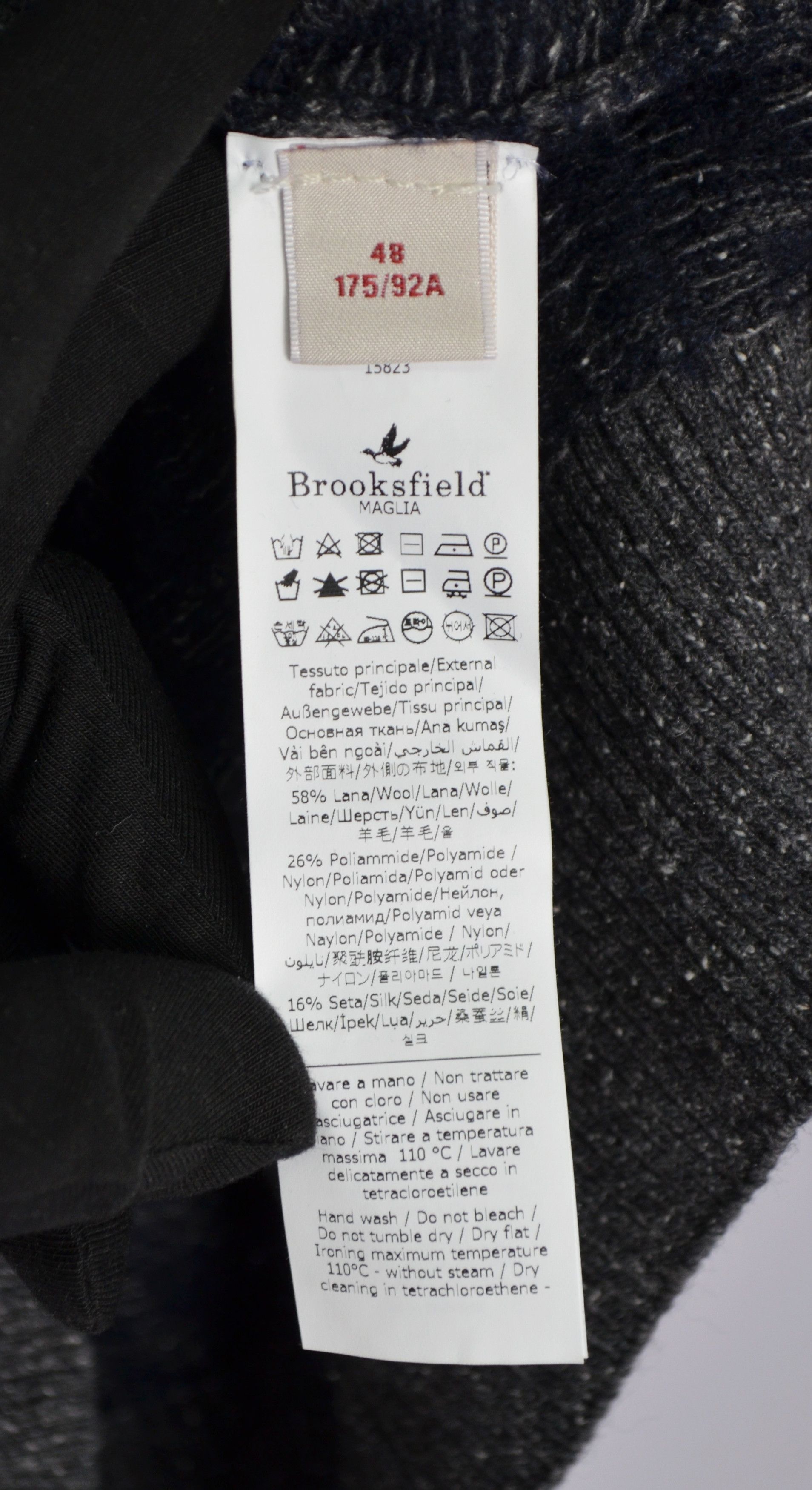 Brooksfield × Designer Brooksfield Torino Check Wool Blend Knit Sweater Size 48/S Size US S / EU 44-46 / 1 - 7 Thumbnail