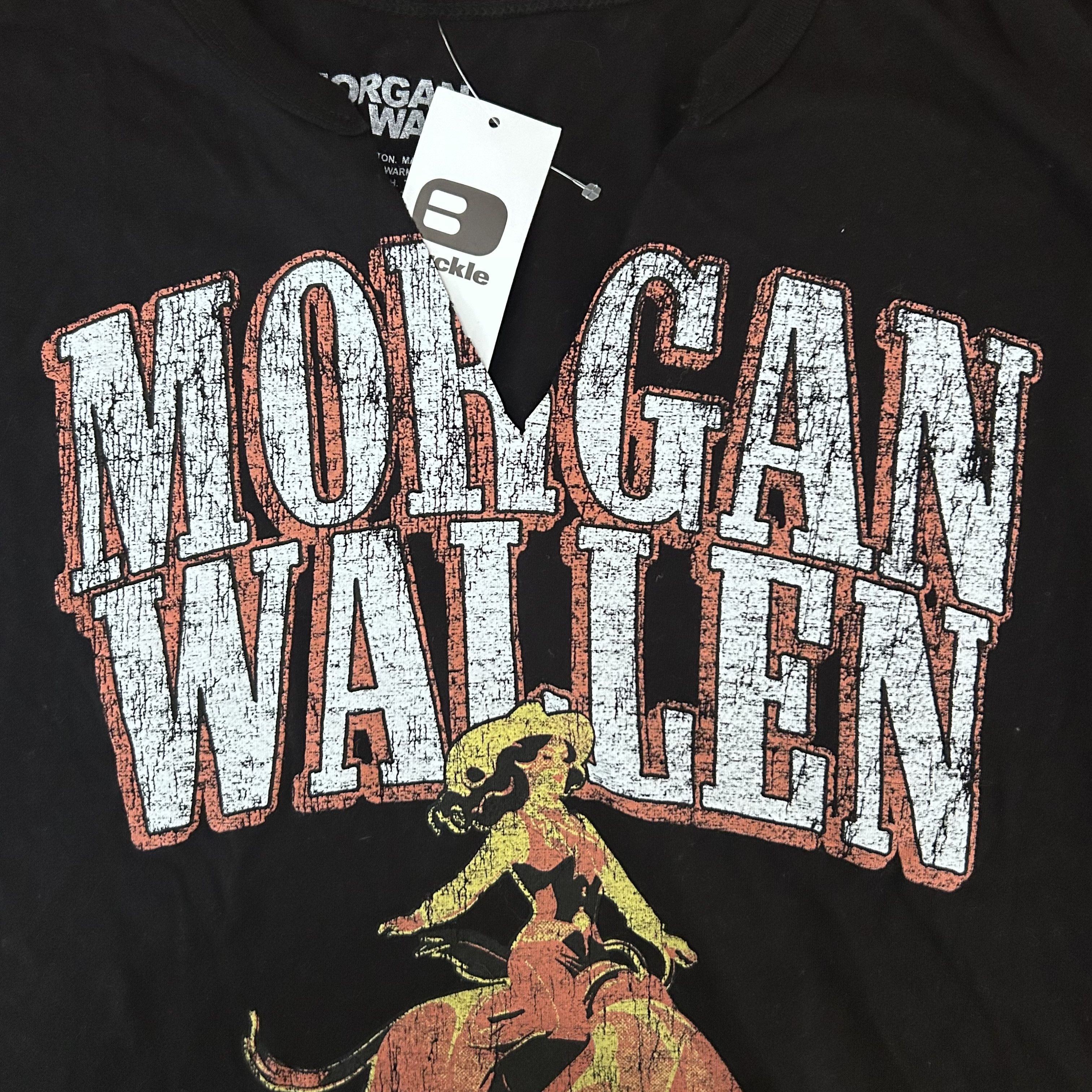 BKE Morgan Wallen Cropped Tee Cowgirl Size S / US 4 / IT 40 - 7 Thumbnail