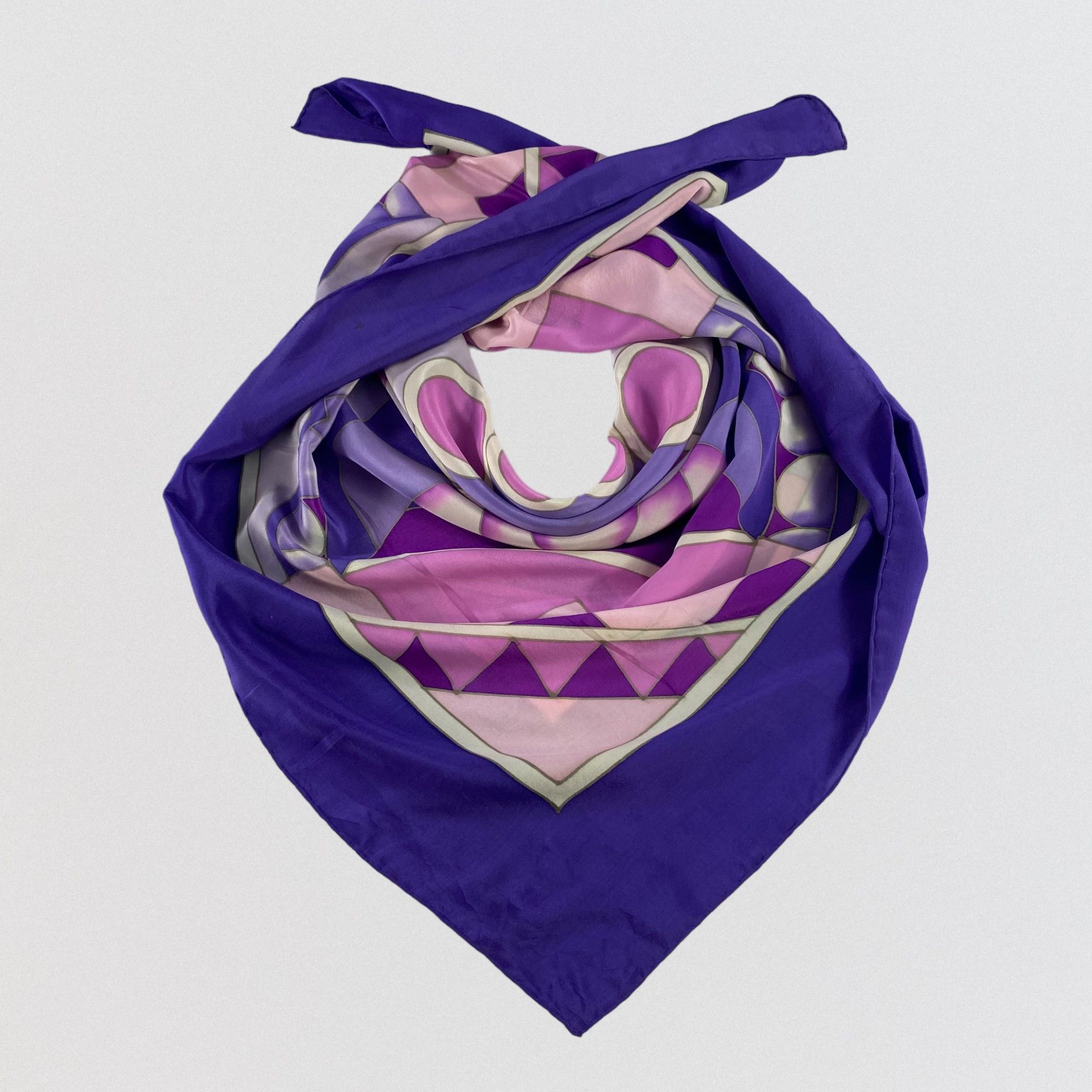 Vintage Abstract Silk Scarf SS034