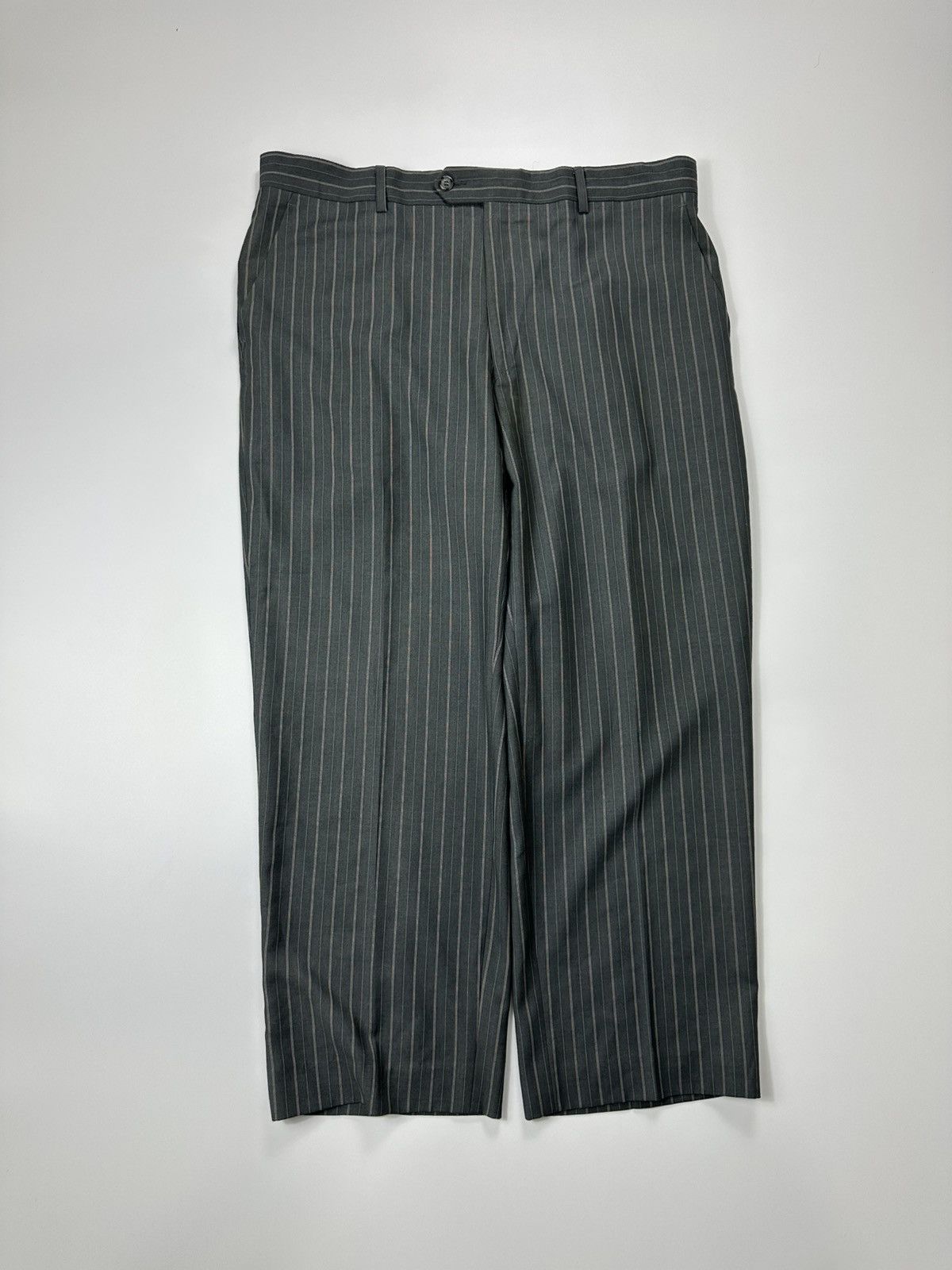 Ermenegildo Zegna Ermenegildo Zegna Tessuto Wool Suit Vintage Size 54R - 12 Thumbnail