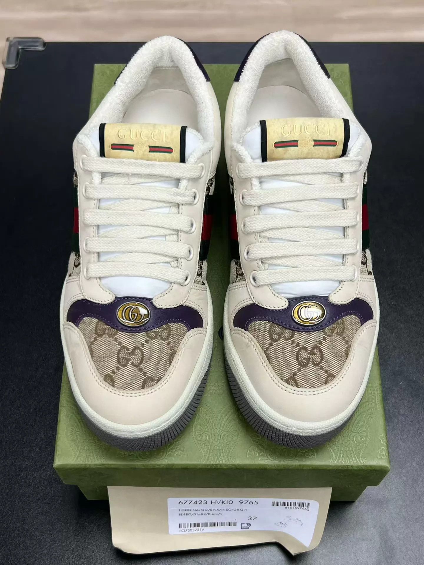 Gucci GUCCI GG Distressed Sneakers Ebony EU 37 Like New Size US 6.5 / IT 36.5 - 3 Thumbnail