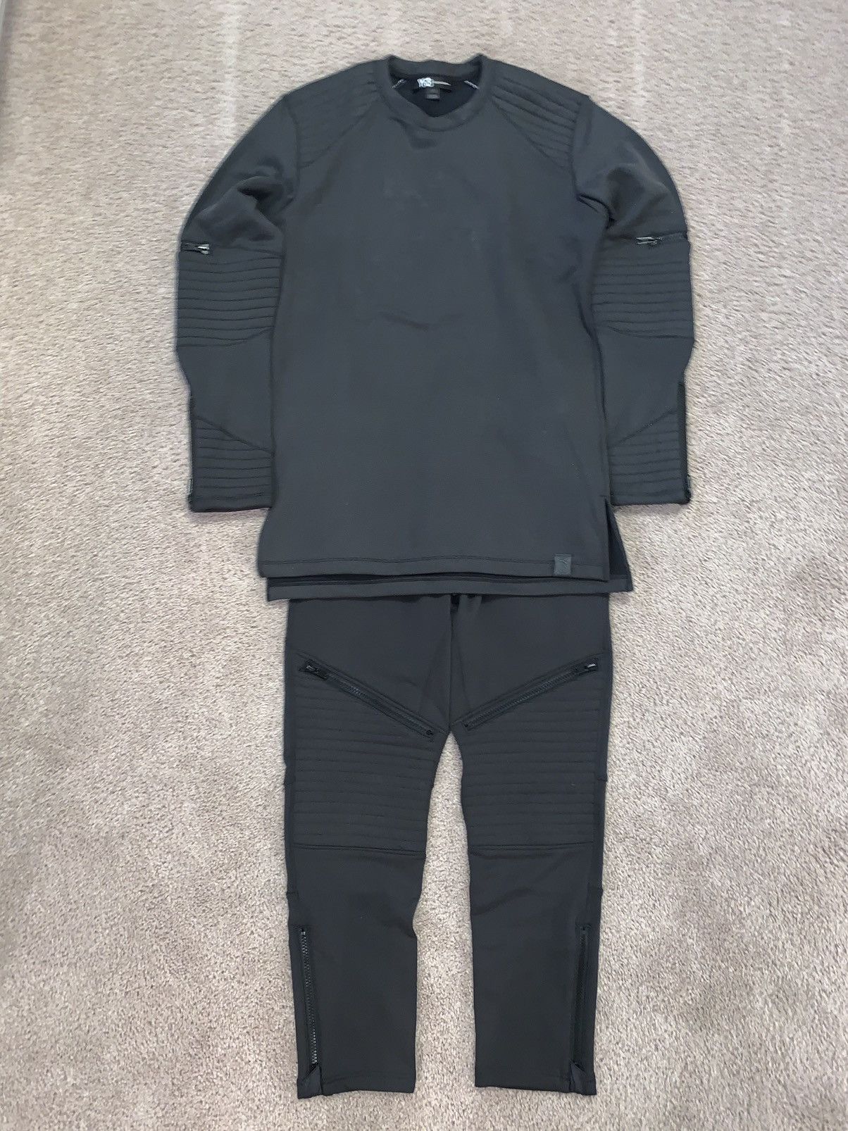 image of Adidas x Y 3 Grail Y-3 Motocross Ninja Suit - Speckled Gunmetal Primaloft in Black Speckle (Size 32