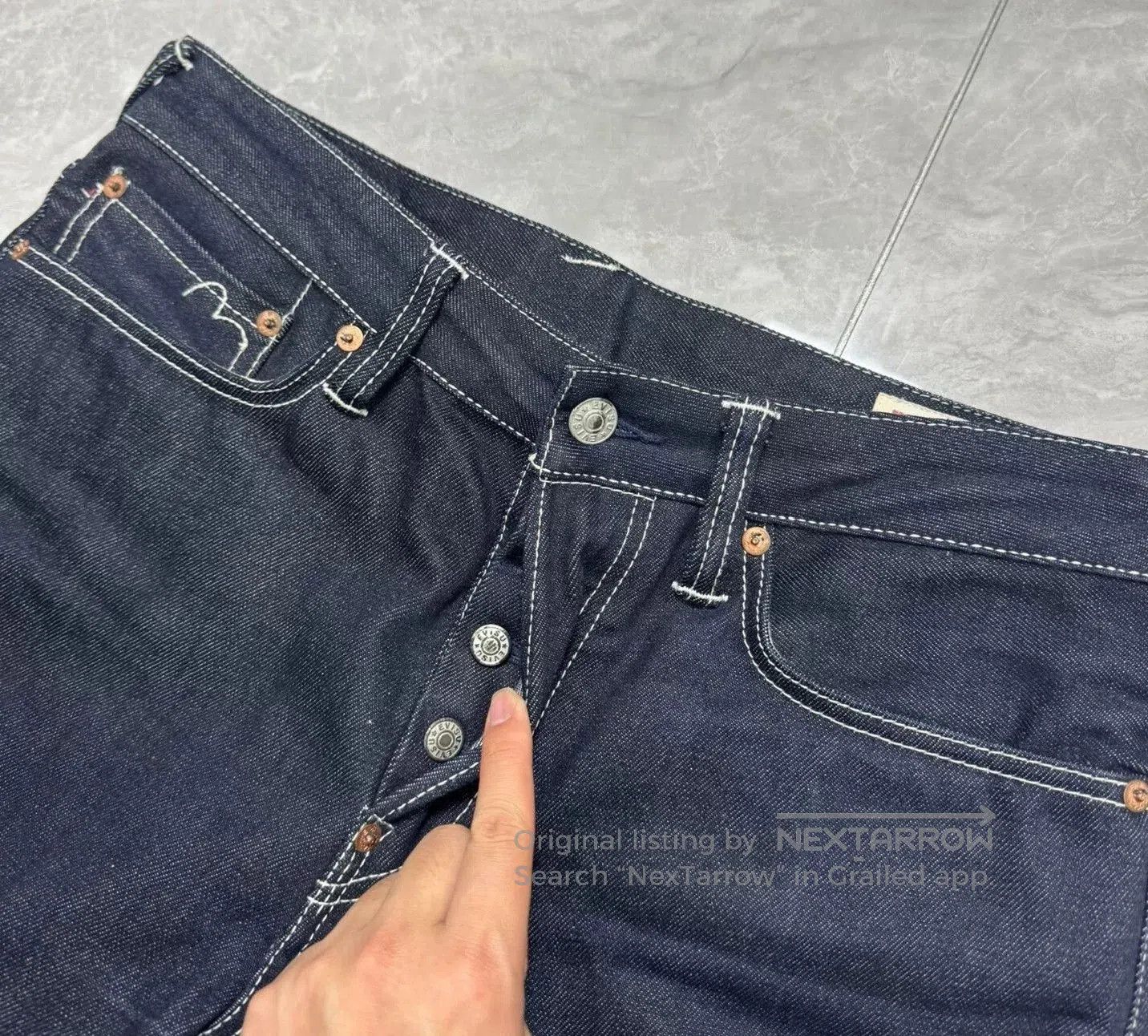 Evisu Evisu Daruma Embroidery Big M Jeans. Size US 30 / EU 46 - 7 Thumbnail