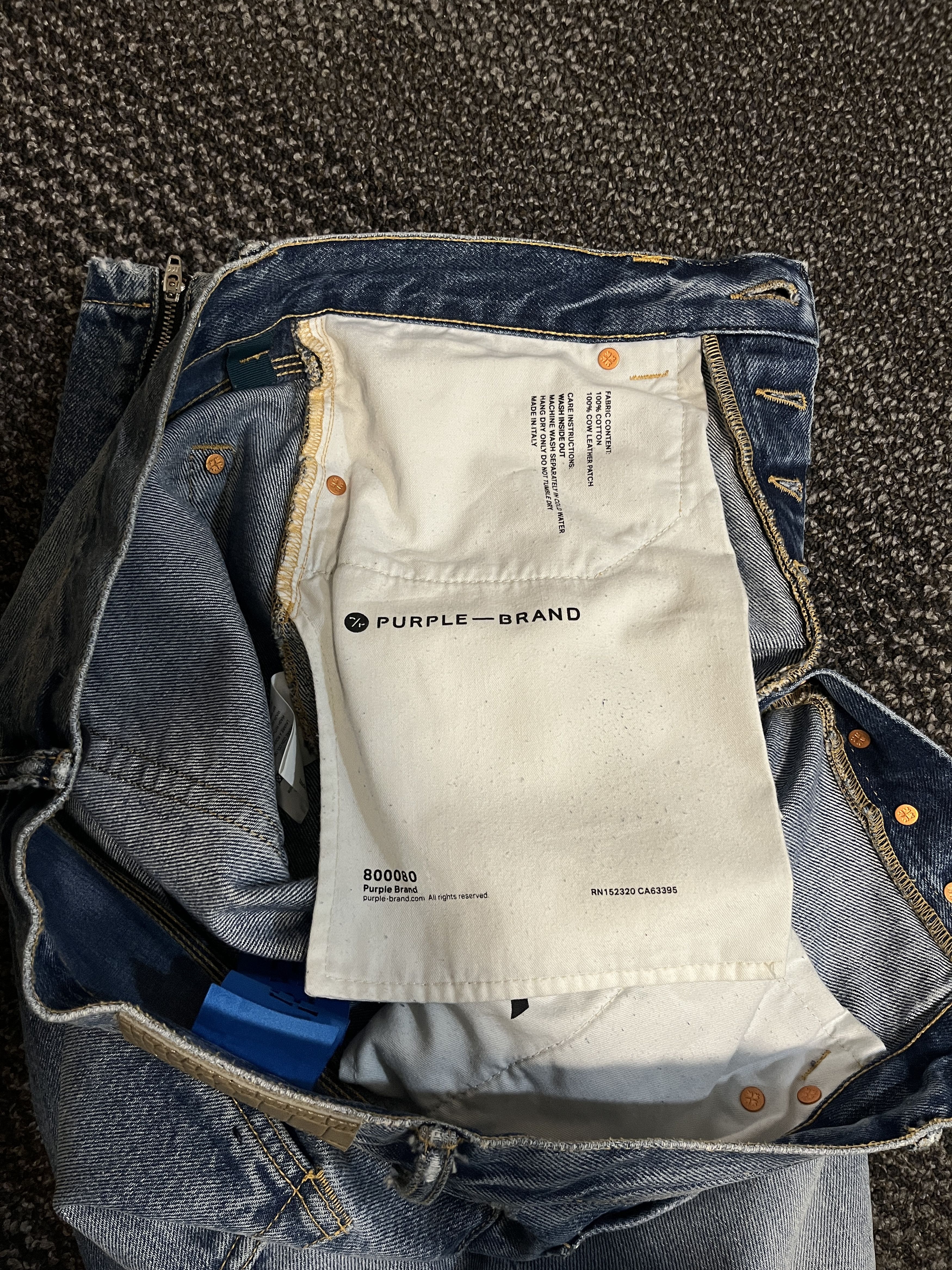 Purple × Purple Brand Italian Made Limited Edition Classic Blue Washed Denim Size US 32 / EU 48 - 11 Thumbnail