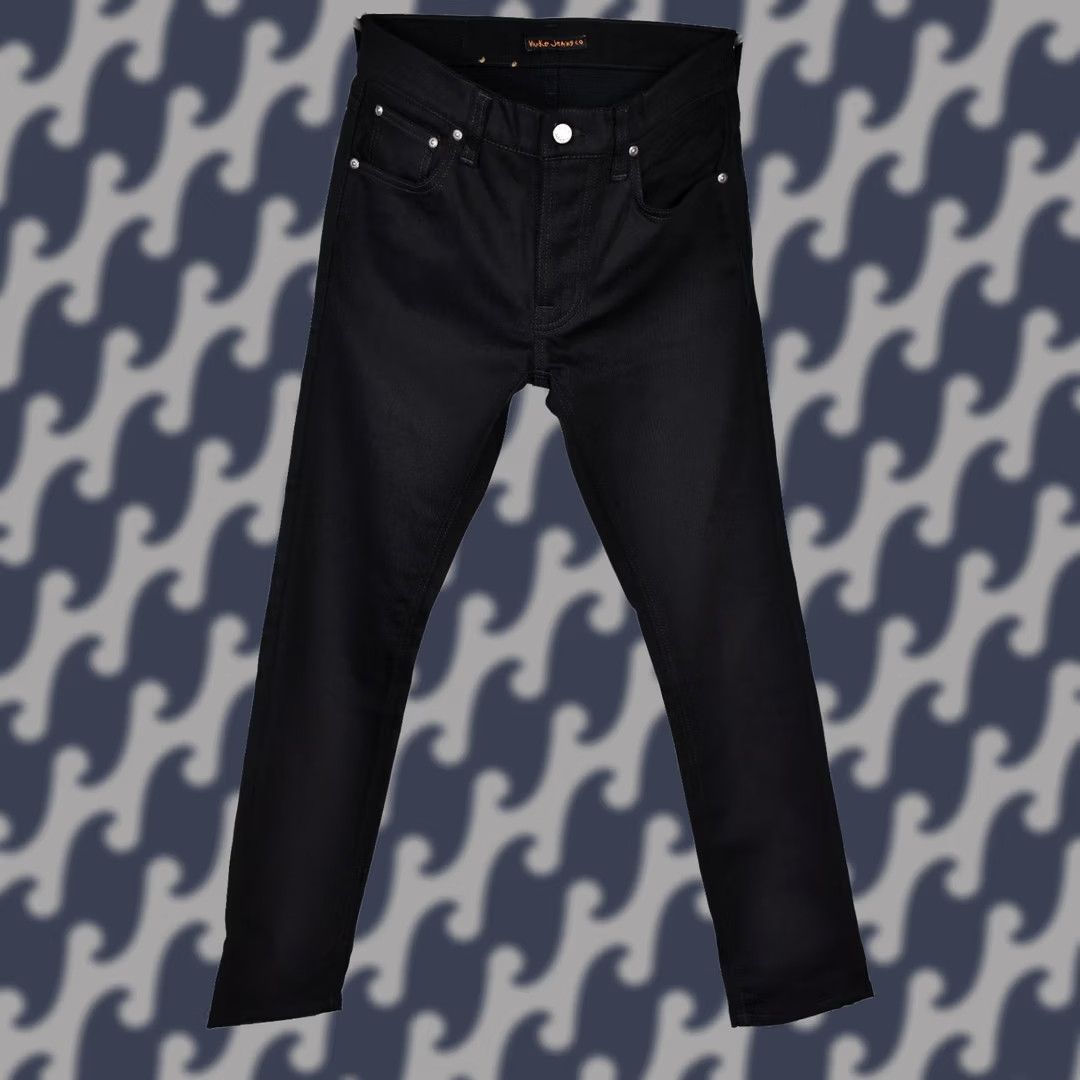 Nudie Jeans NUDIE JEANS TILTED TOR DRY EVER BLACK Jeans W30/L30 Slim Regular 5-Pocket Denim Cotton Elastane Men Mens Size US 30 / EU 46 - 1 Thumbnail