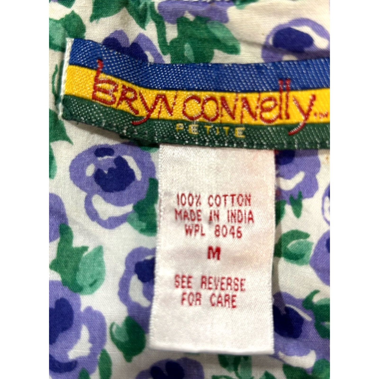 Vintage VINTAGE Bryn Connelly Midi Floral Jumper Dress Women’s M Purple Modest Teacher 90s Size M / US 6-8 / IT 42-44 - 7 Thumbnail