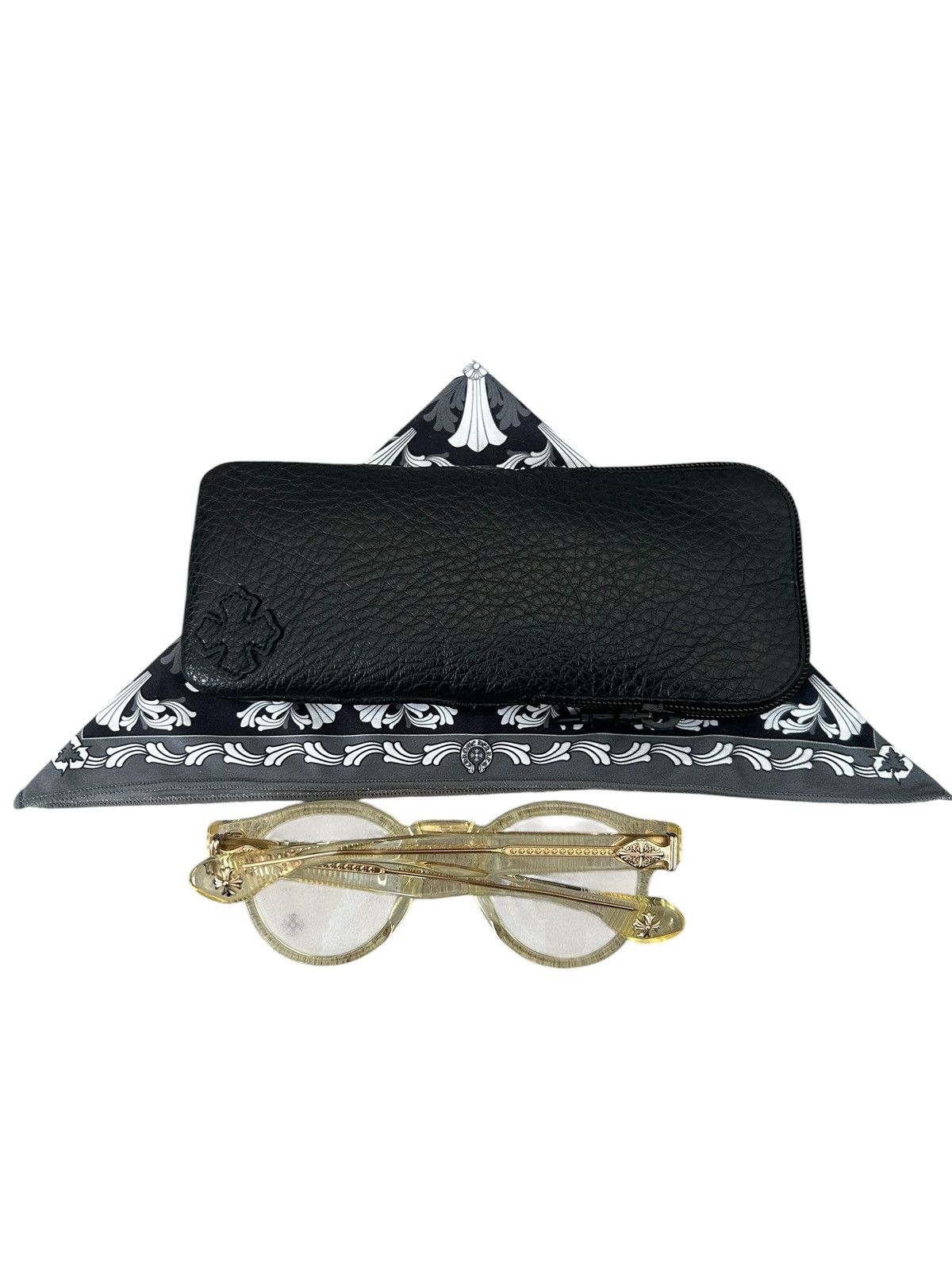 Chrome Hearts Chrome Hearts Peter Arnell Clear Gold Glasses Size ONE SIZE - 2 Thumbnail