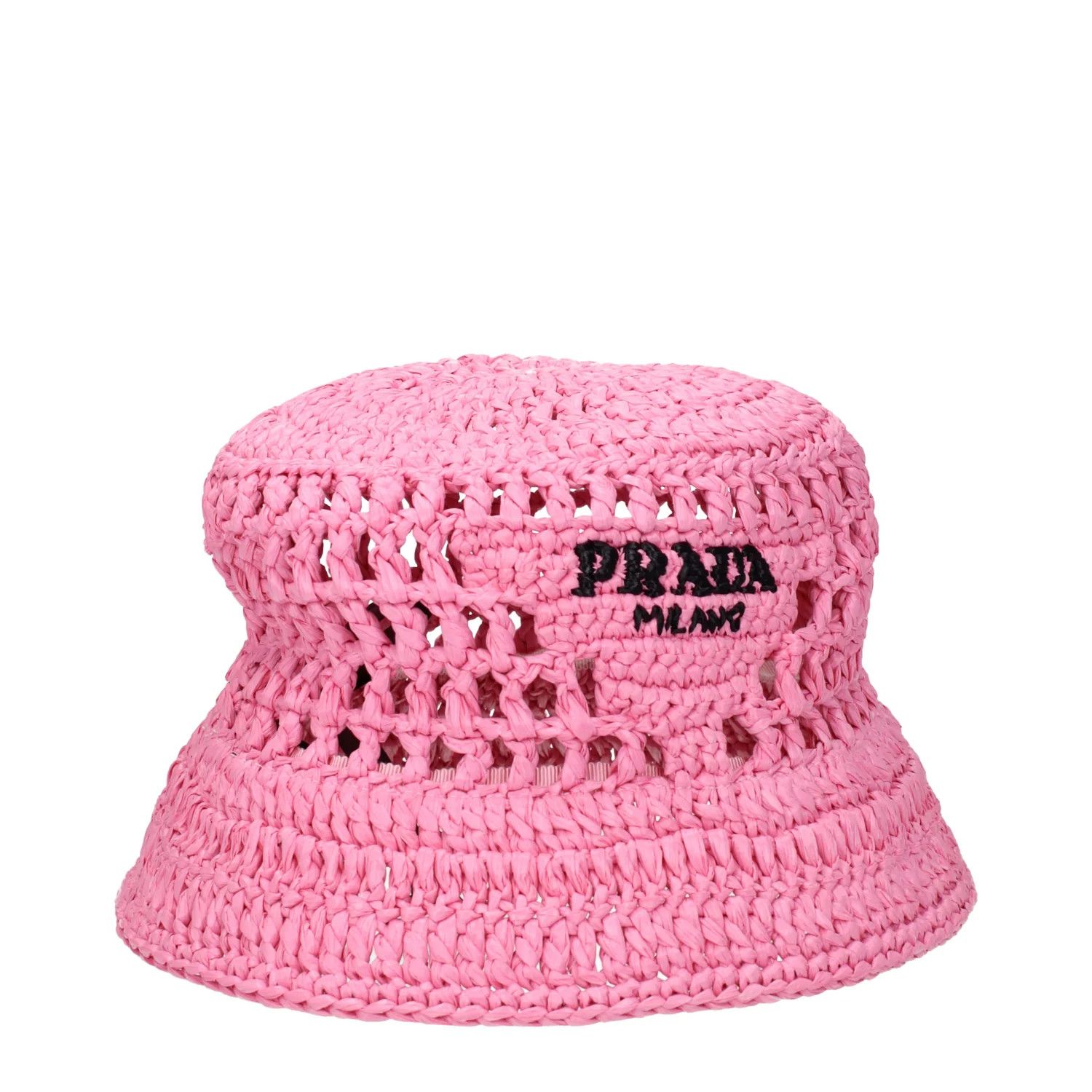 Prada ob1o1e1124 Size: 7 IT / Raffia ( Hat & Cap ) in Pink Size ONE SIZE - 1 Thumbnail