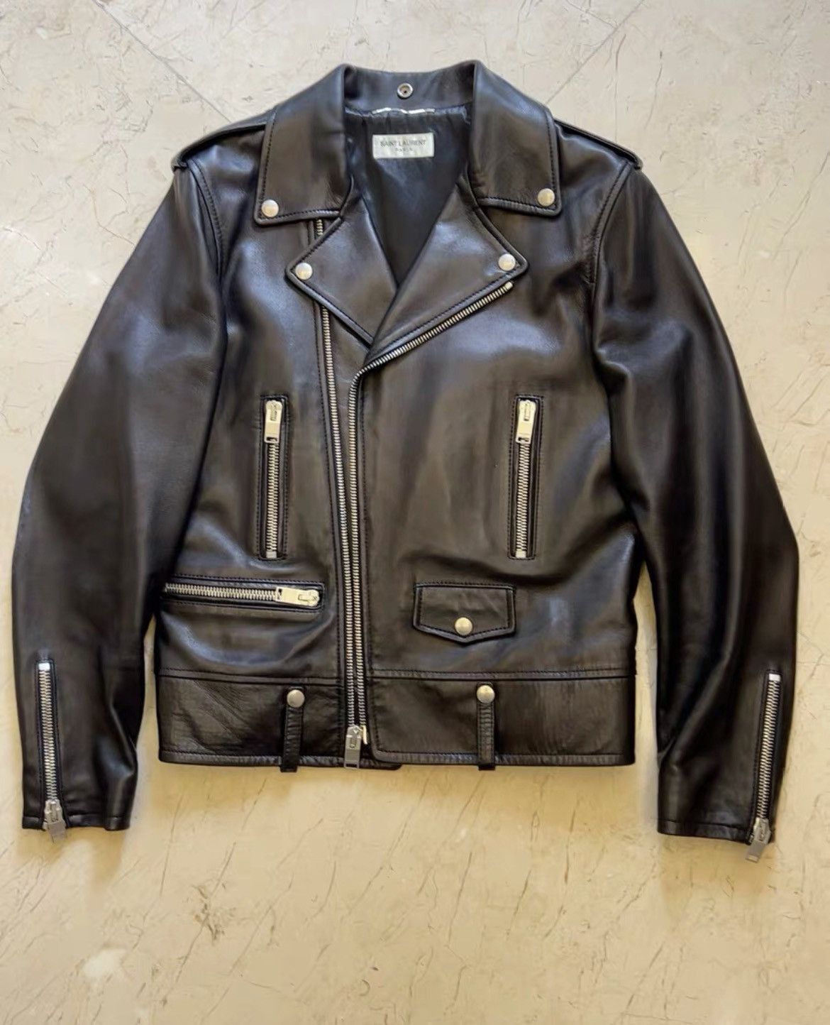 Saint Laurent Paris Saint Laurent biker leather jacket-2505 Size US S / EU 44-46 / 1 - 1 Thumbnail