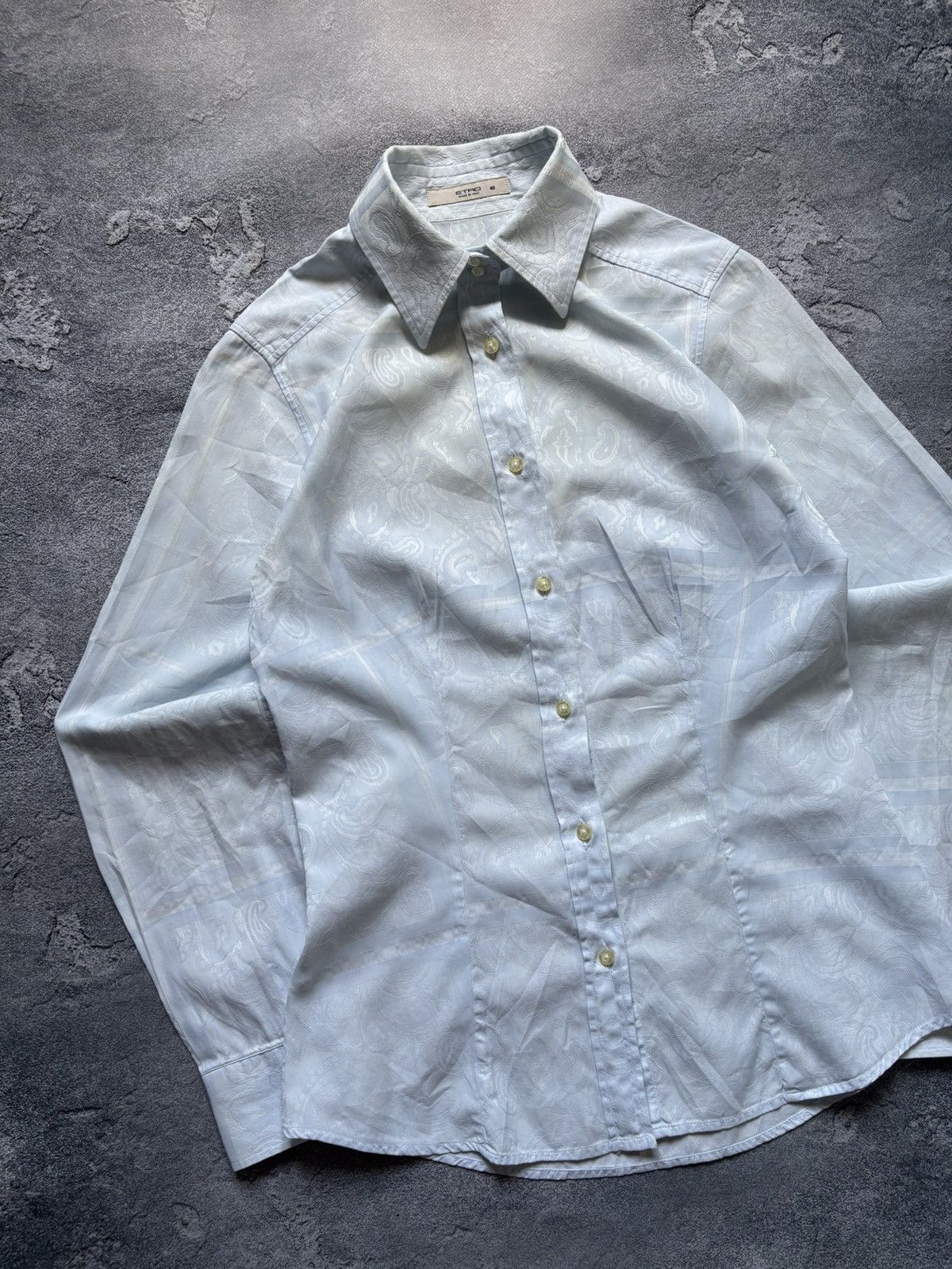 Etro Vintage Etro Luxury Pattern Shirt Button Up Size S / US 4 / IT 40 - 2 Thumbnail