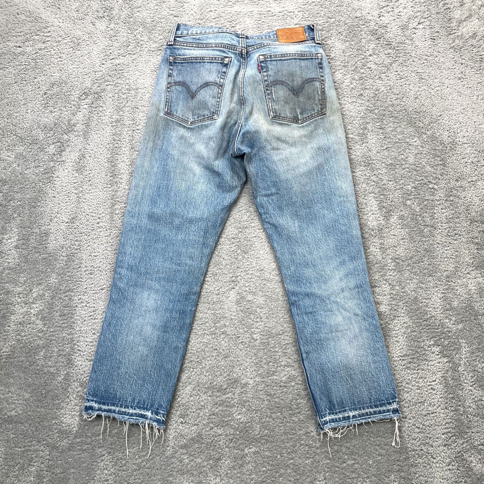 Levi's Levi's Jeans Womens Blue 28 Wedgie Straight Leg Distressed Stretch Denim Cotton Size 26" / US 2 / IT 38 - 2 Thumbnail