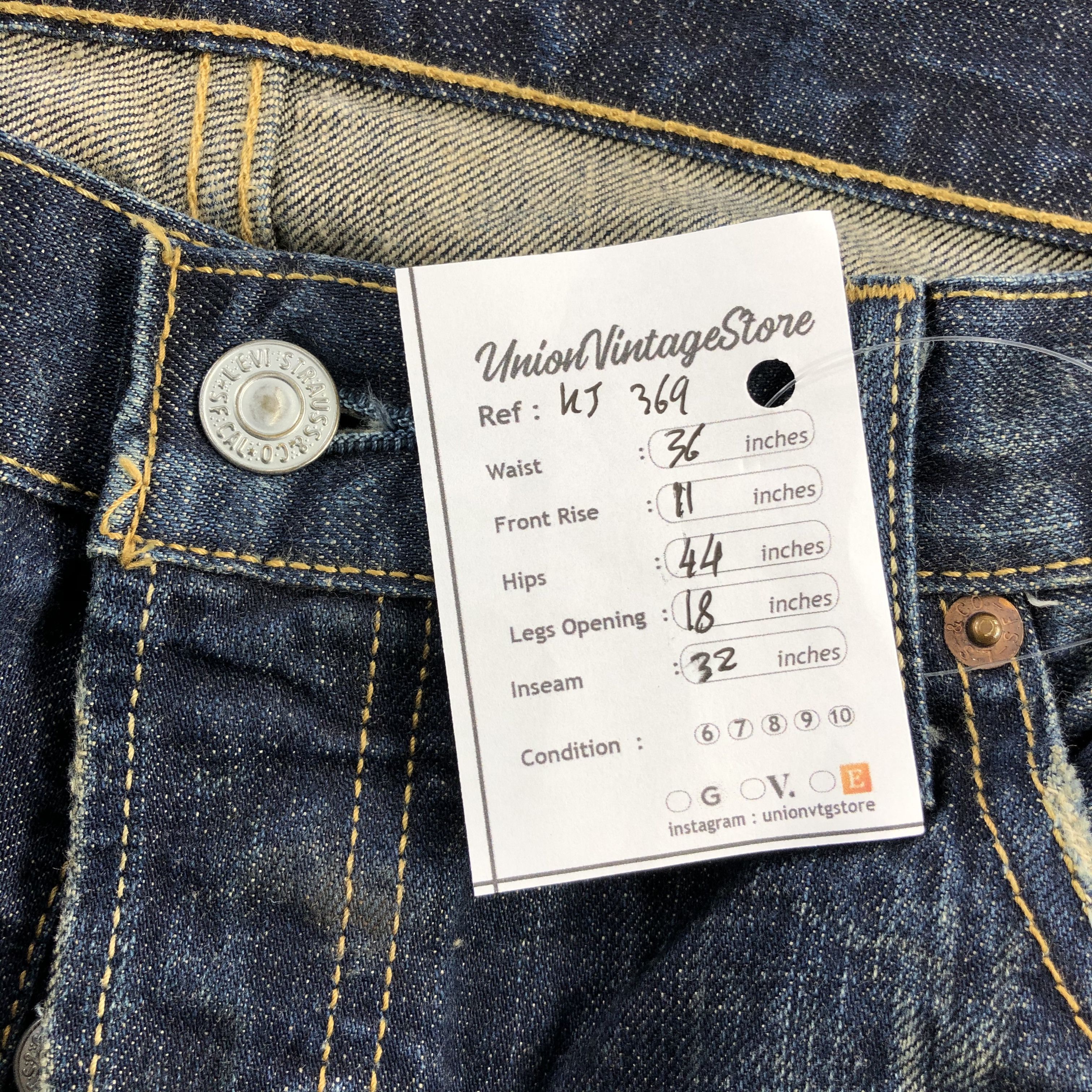 Levi's Vintage Levi's 501 Jeans Dirty Wash Ripped Denim KJ369 Size US 36 / EU 52 - 12 Thumbnail
