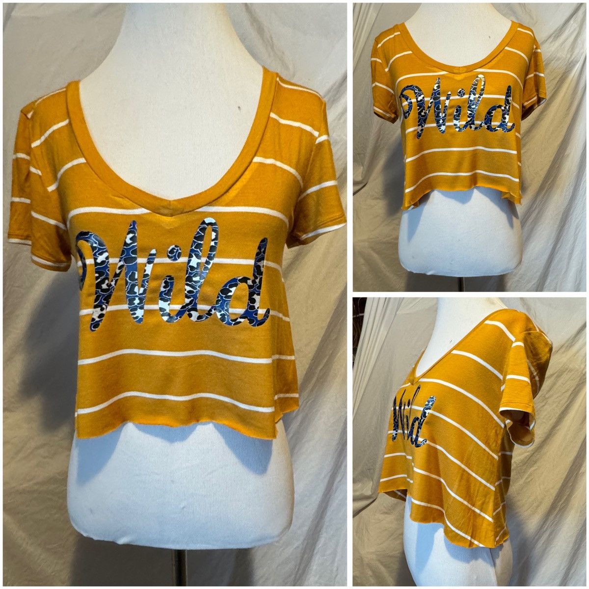 Vintage Y2K, Wild, Multi Pattern, Raw Hem Cropped, Rayon V-Neck Size M / US 6-8 / IT 42-44 - 9 Thumbnail