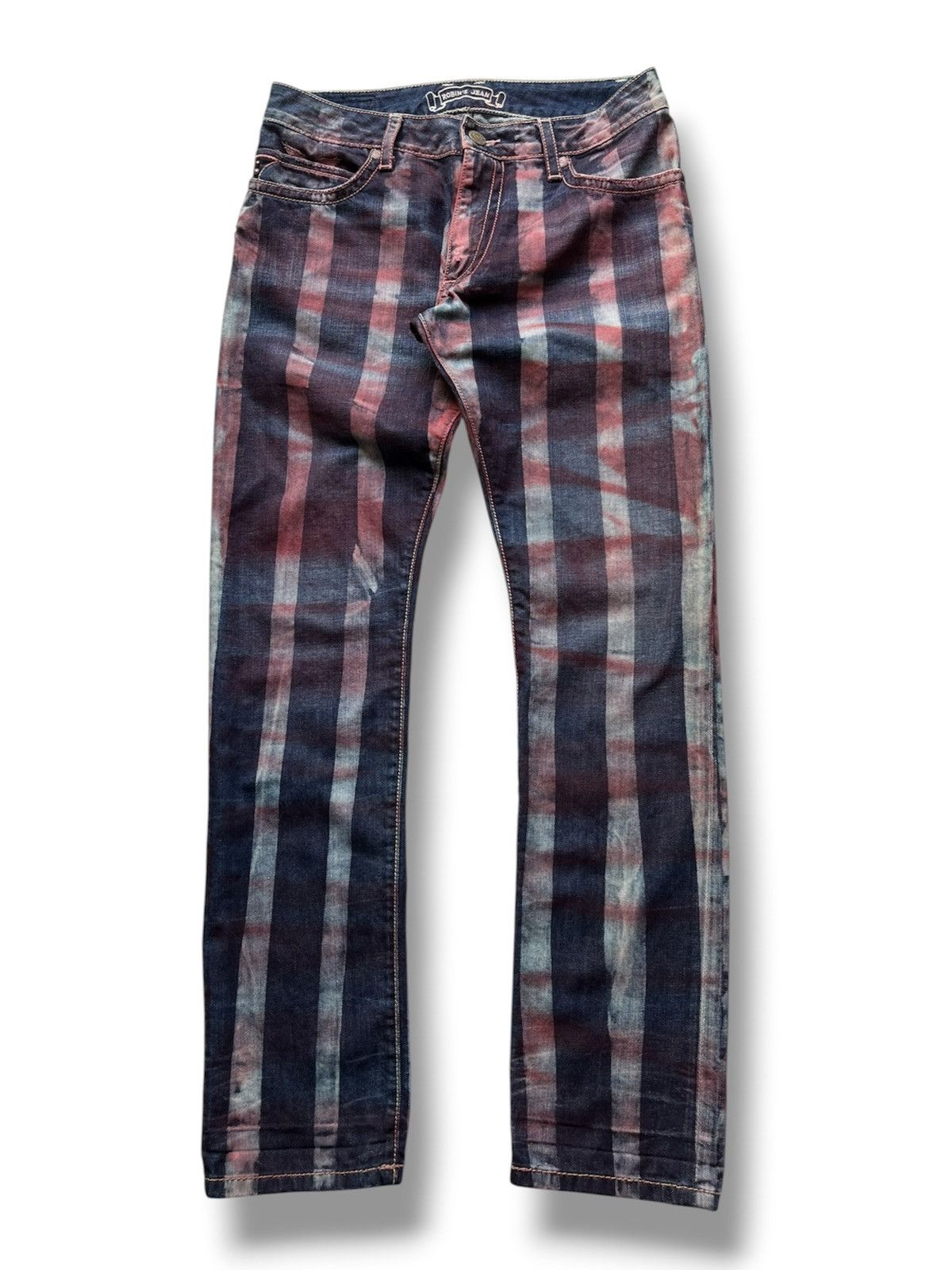 Robins Jeans Crazy robins prisoner style bloody jeans Size US 31 - 1 Thumbnail