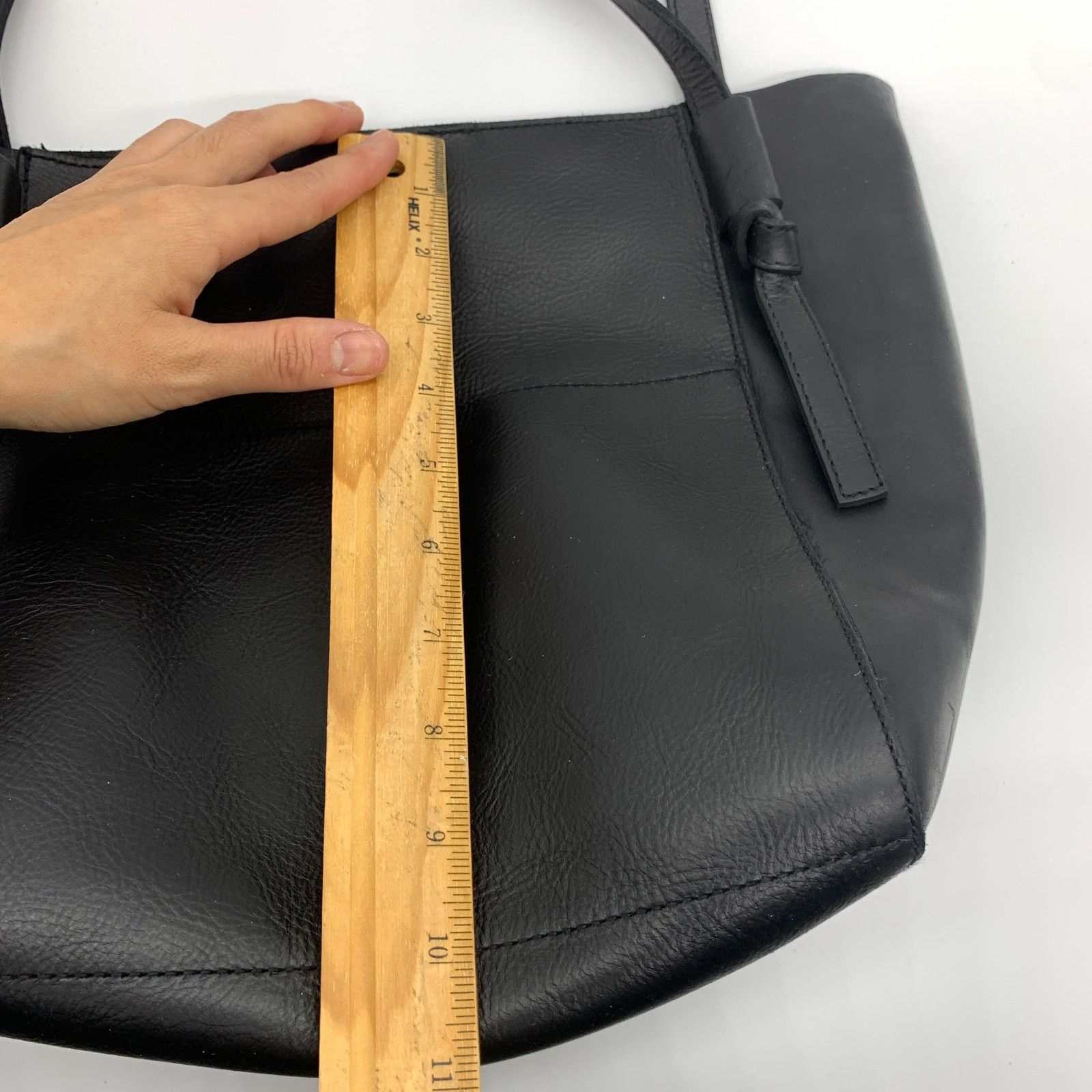 Madewell Madewell Womens Leather Tote Black Purse 14" Handbags Size ONE SIZE - 9 Thumbnail