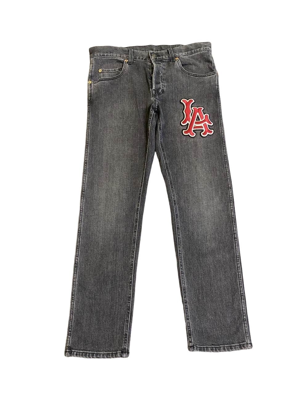 Gucci by Demna Horsebit Jeans in Washed Black/Grey Denim (IT 34