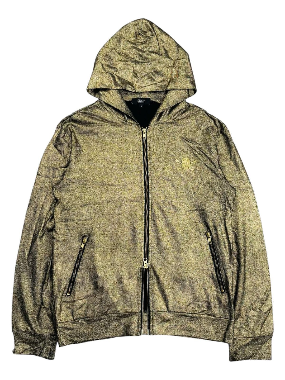 BUFFALO BOBS 2000s Edge Rupert - Waxed Gold Zip Hoodie Size US M / EU 48-50 / 2 - 1 Thumbnail