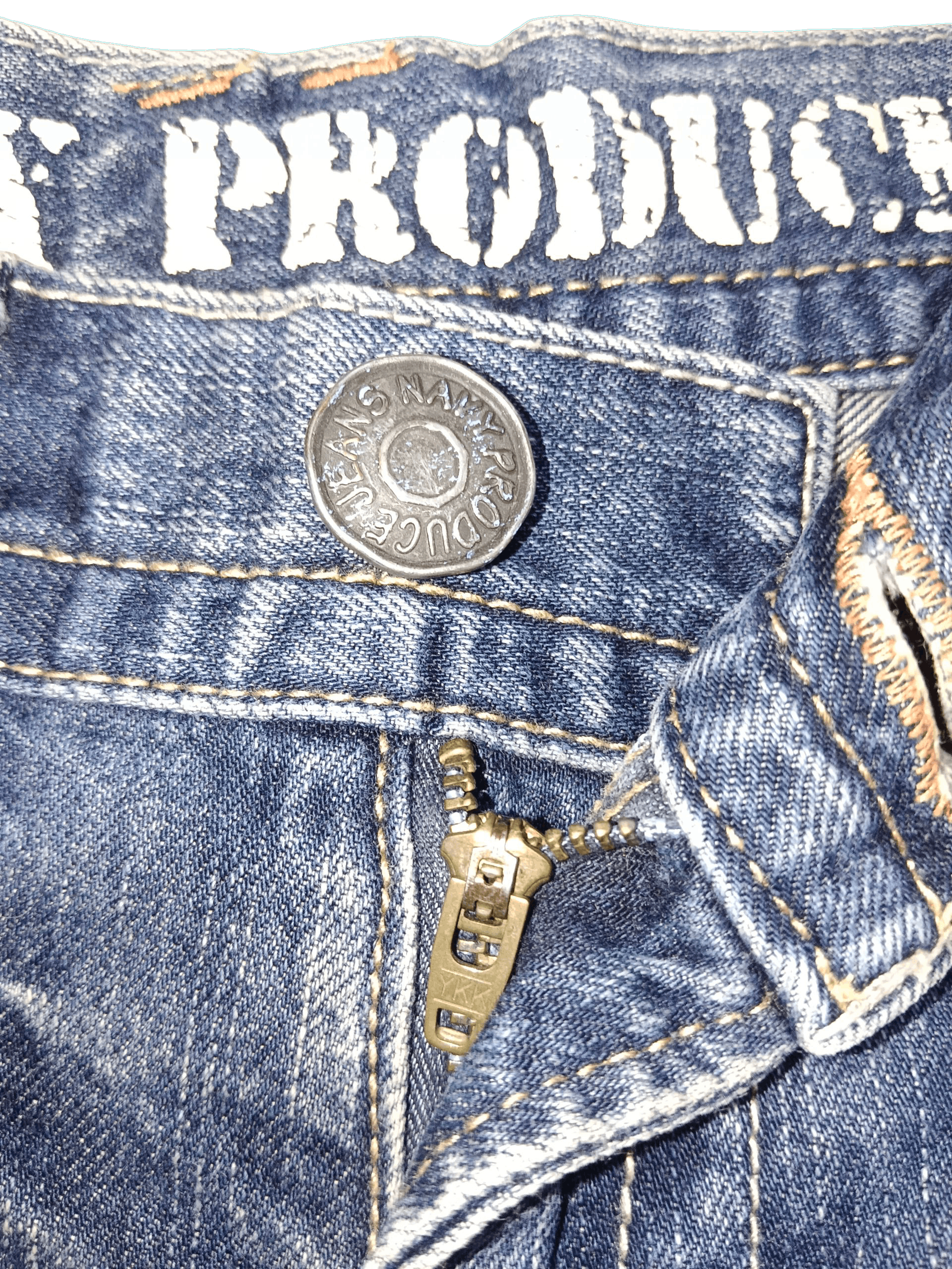 Naval Clothing Factory Navi Produce Thunder Whiskers Stone Wash Flare Denim Size US 31 - 8 Thumbnail