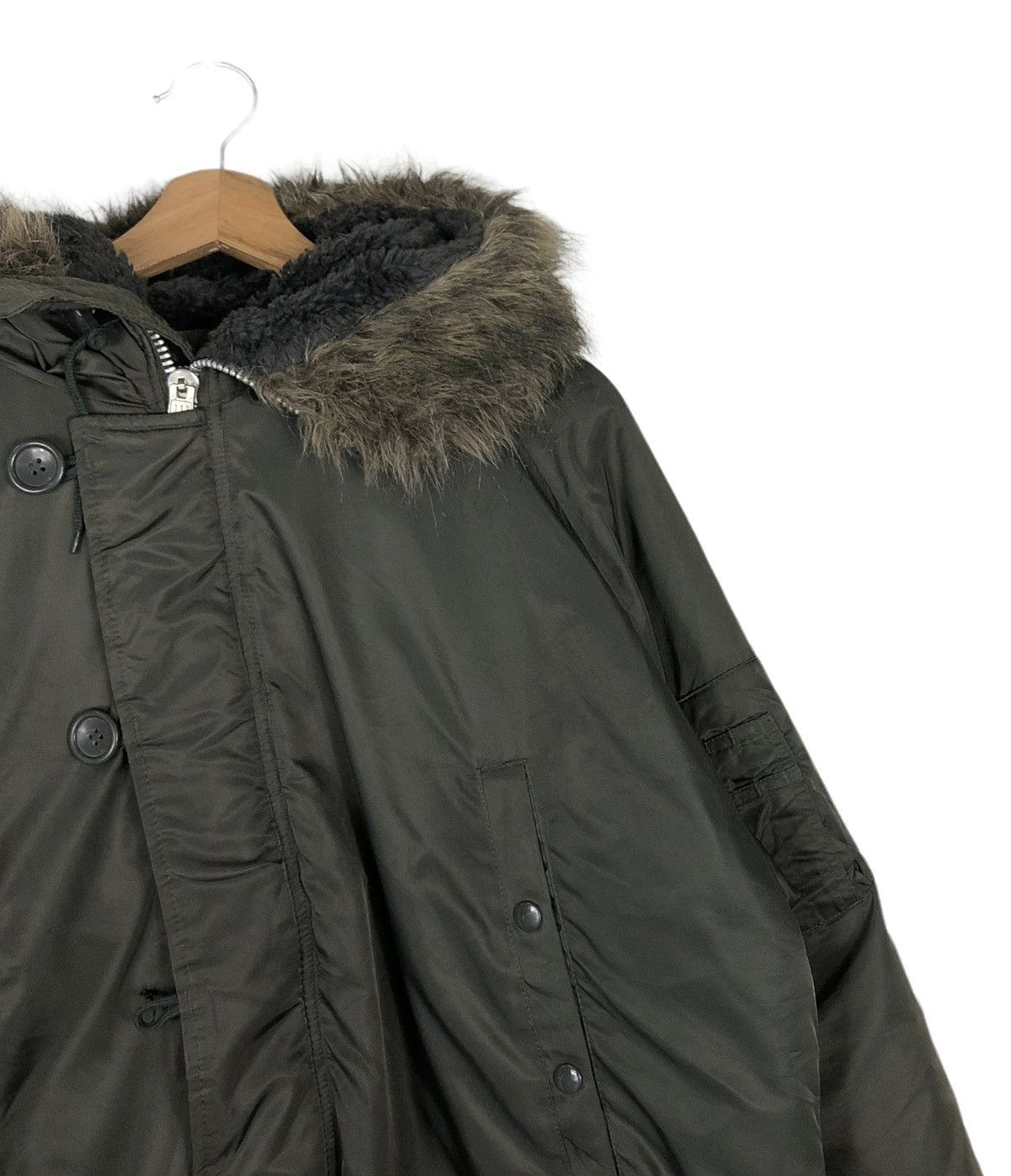 Japanese Brand 🔥VINTAGE PARKA PARACHUTE JACKET MILITARY NICX SIXX MINK FUR Size US L / EU 52-54 / 3 - 6 Thumbnail