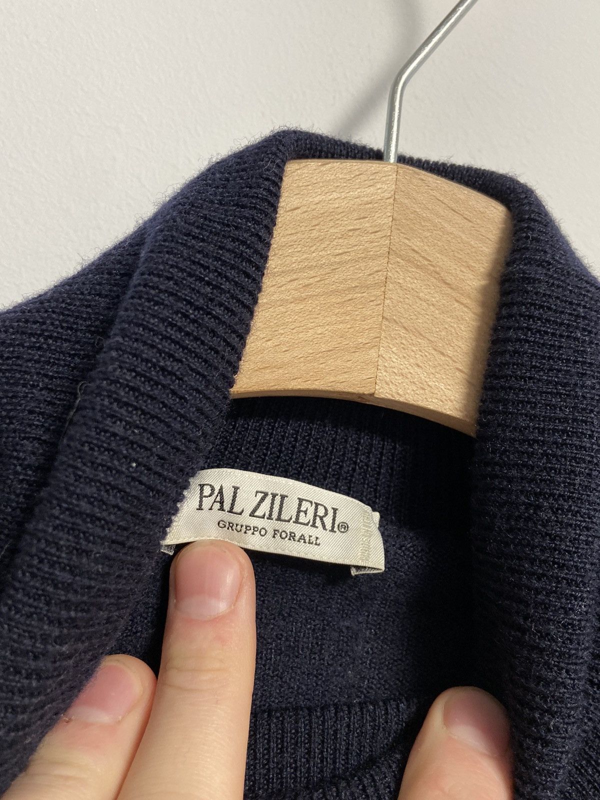 Pal Zileri Pal Zileri Turtleneck Sweater Men Blue Wool Size US M / EU 48-50 / 2 - 8 Thumbnail