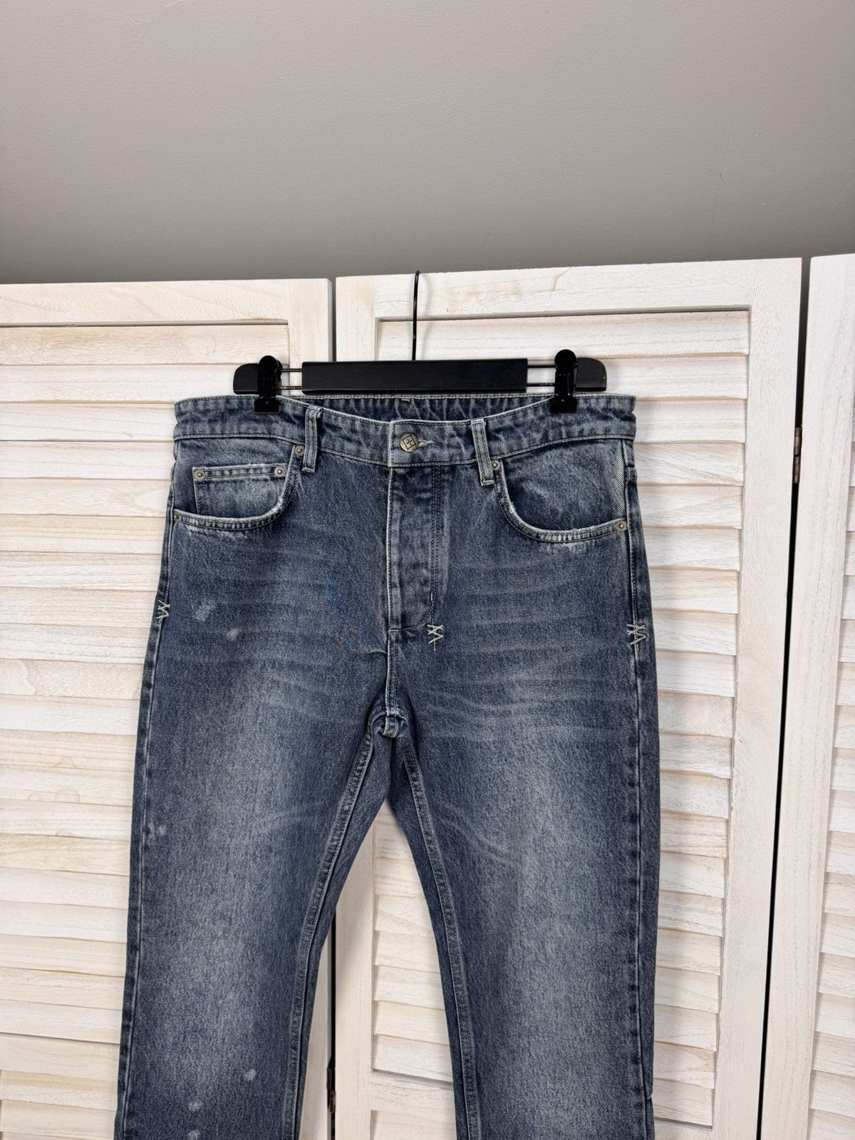 Ksubi Ksubi Jeans Men Blue Denim Distressed Straight Fit Size 32 Size US 32 / EU 48 - 1 Thumbnail