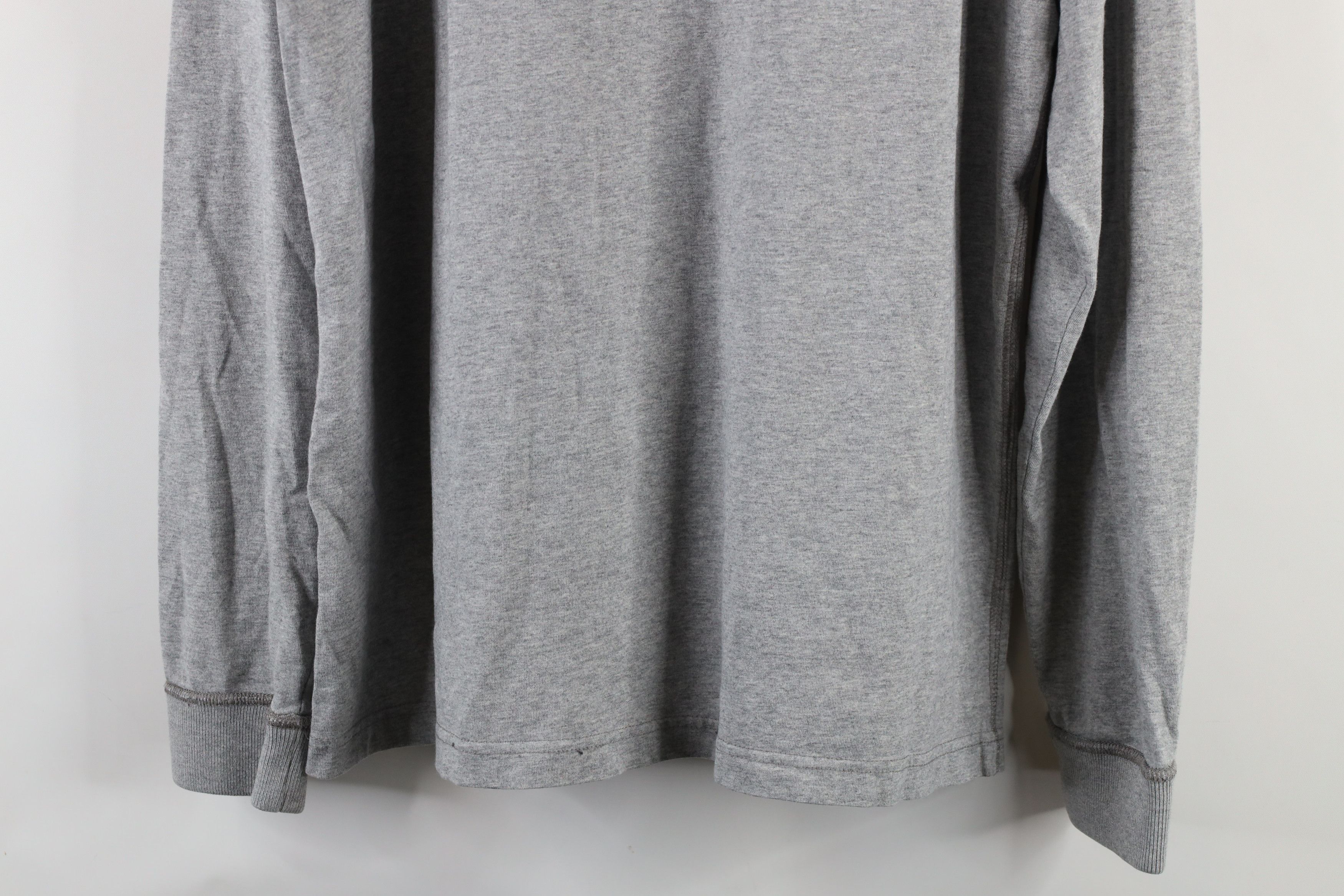 Brooks Brothers × Vintage Vintage 90s Brooks Brothers Long Sleeve Henley T-Shirt Gray Size US L / EU 52-54 / 3 - 9 Thumbnail